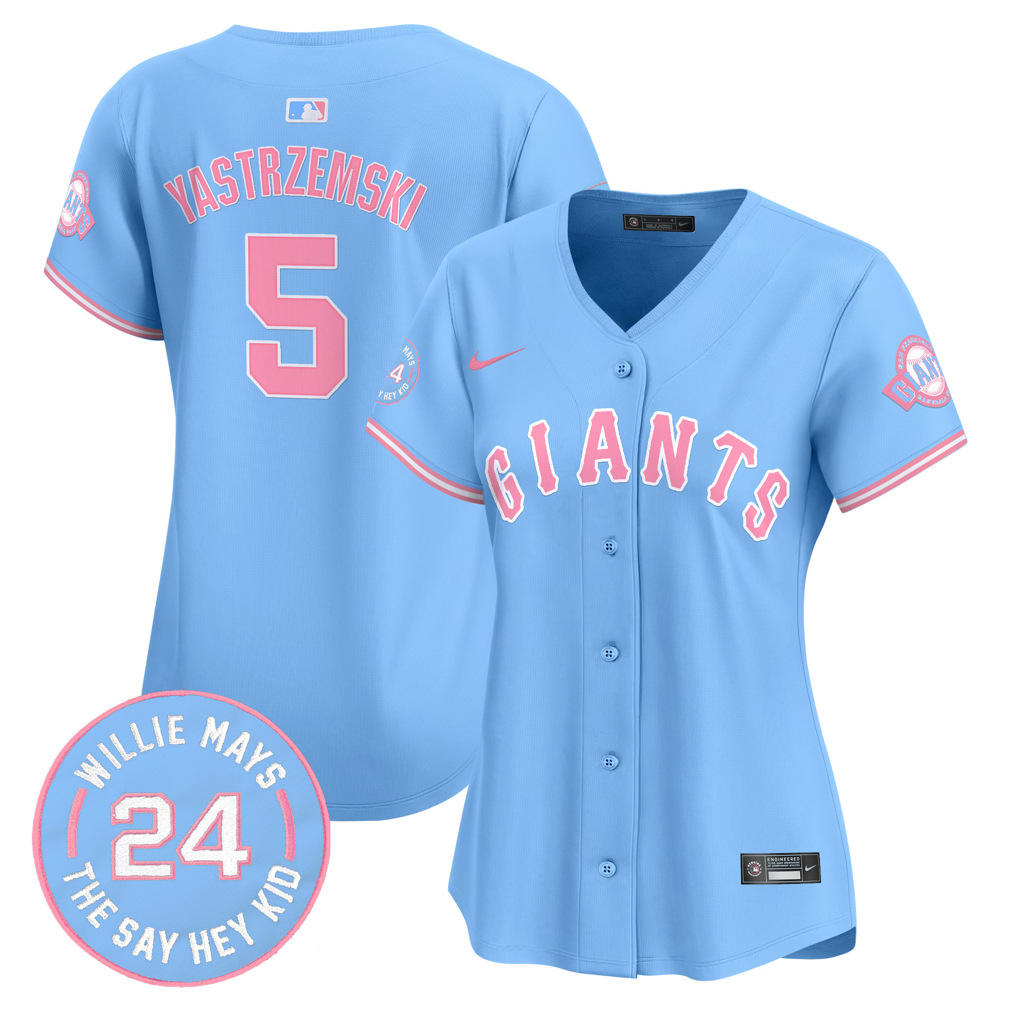 Women's Unisex San Francisco Giants Bubblegum Pink Vapor Premier Limited Jersey - All Stitched