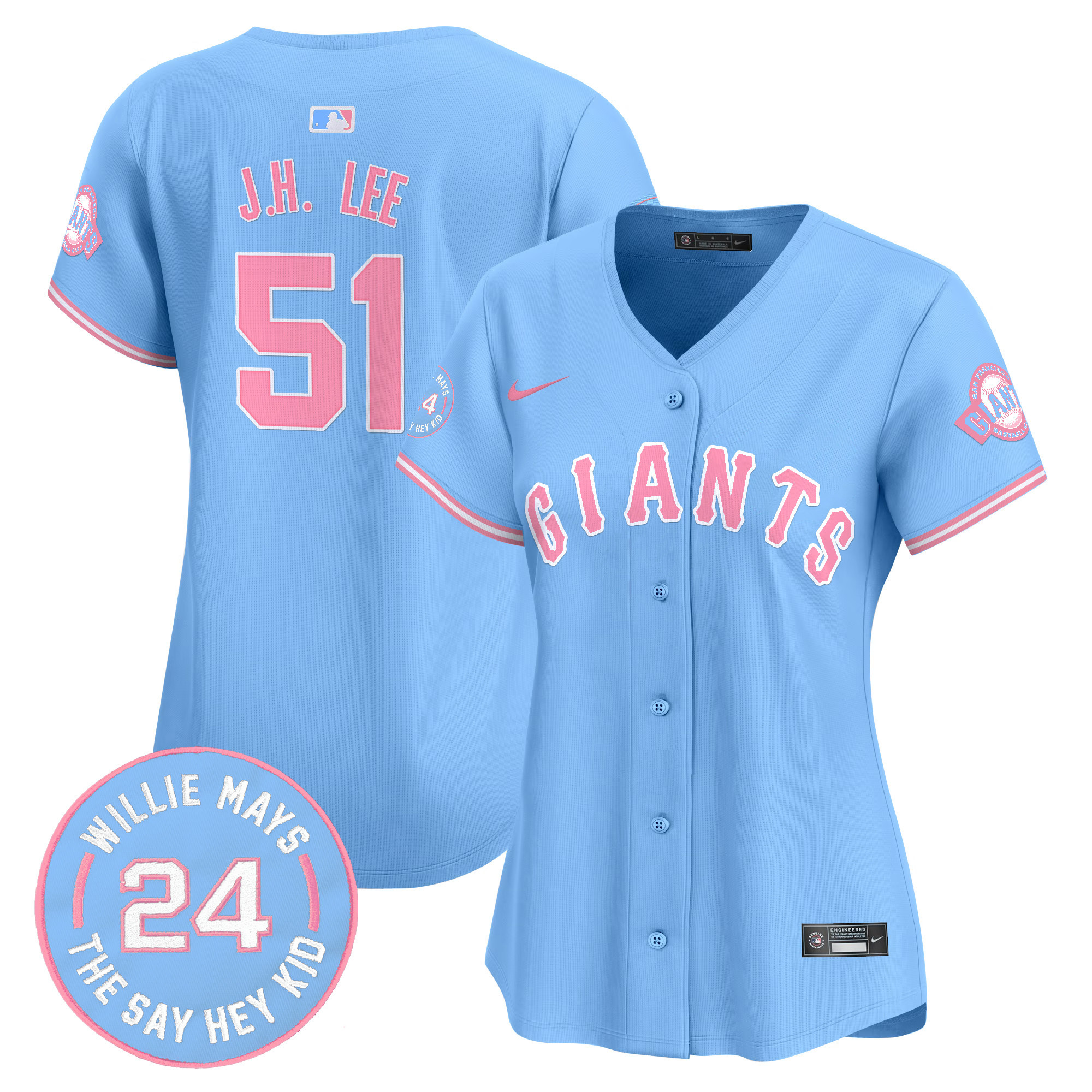 Women's Unisex San Francisco Giants Bubblegum Pink Vapor Premier Limited Jersey - All Stitched