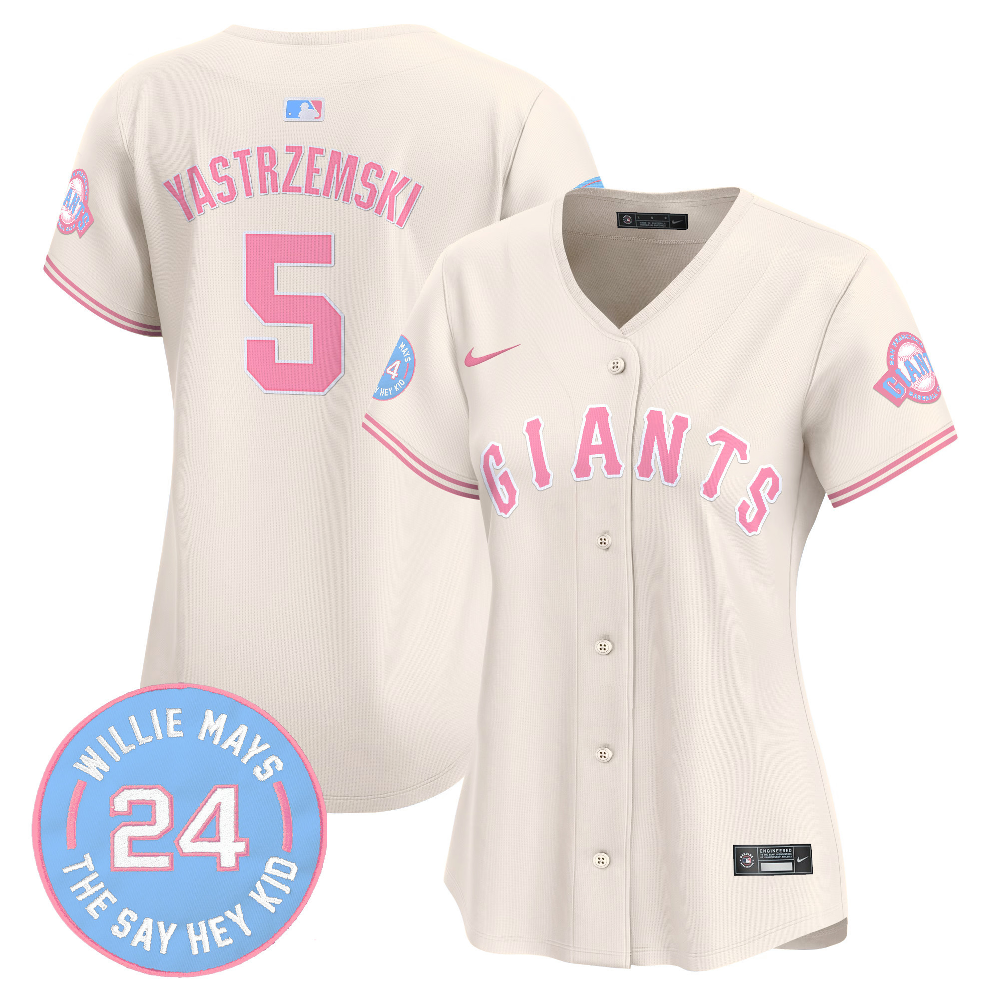Women's Unisex San Francisco Giants Bubblegum Pink Vapor Premier Limited Jersey - All Stitched