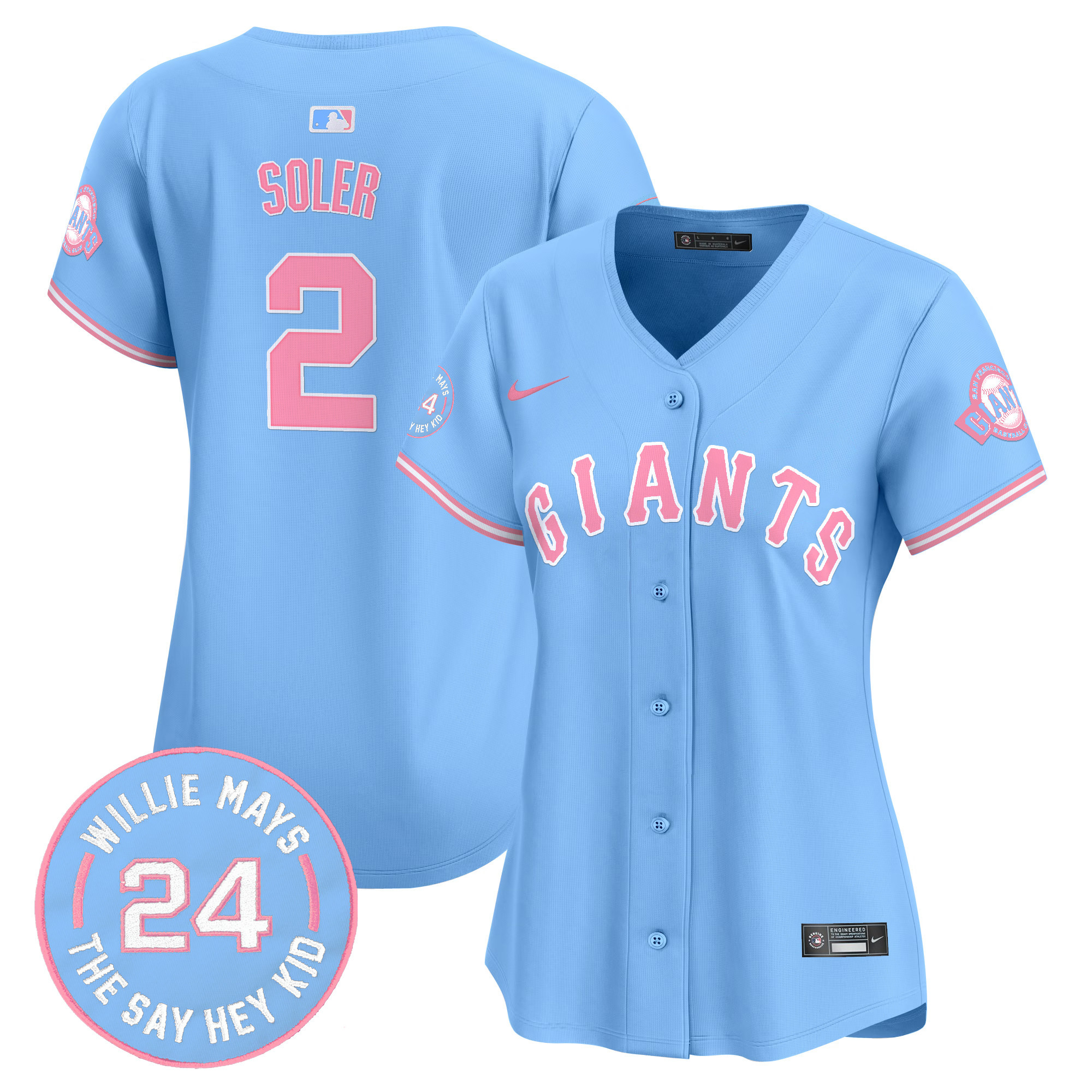 Women's Unisex San Francisco Giants Bubblegum Pink Vapor Premier Limited Jersey - All Stitched