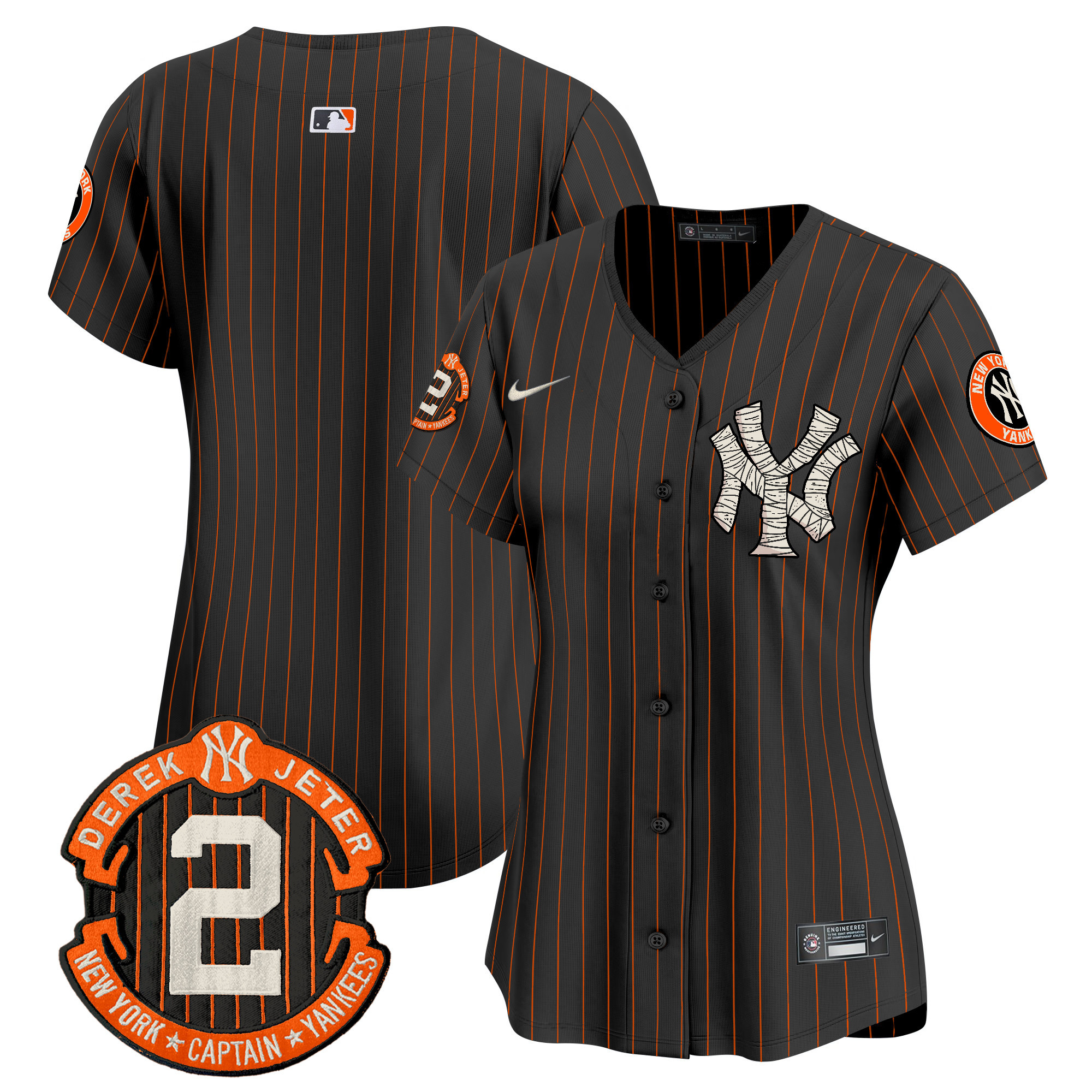 Women's Yankees Halloween Vapor Premier Limited Jersey - All Stitched