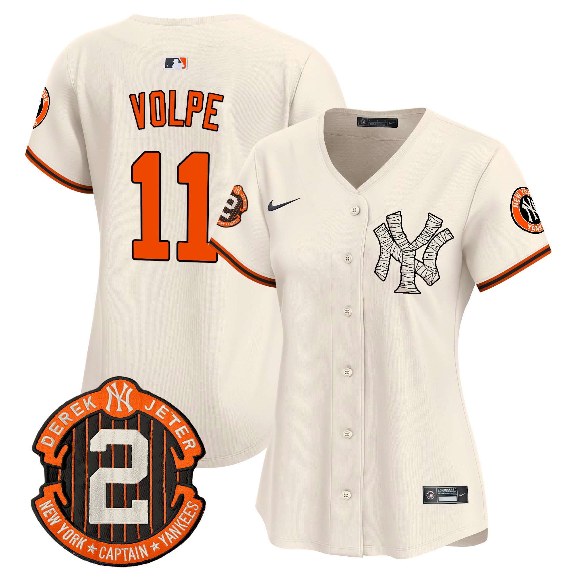 Women's Yankees Halloween Vapor Premier Limited Jersey - All Stitched