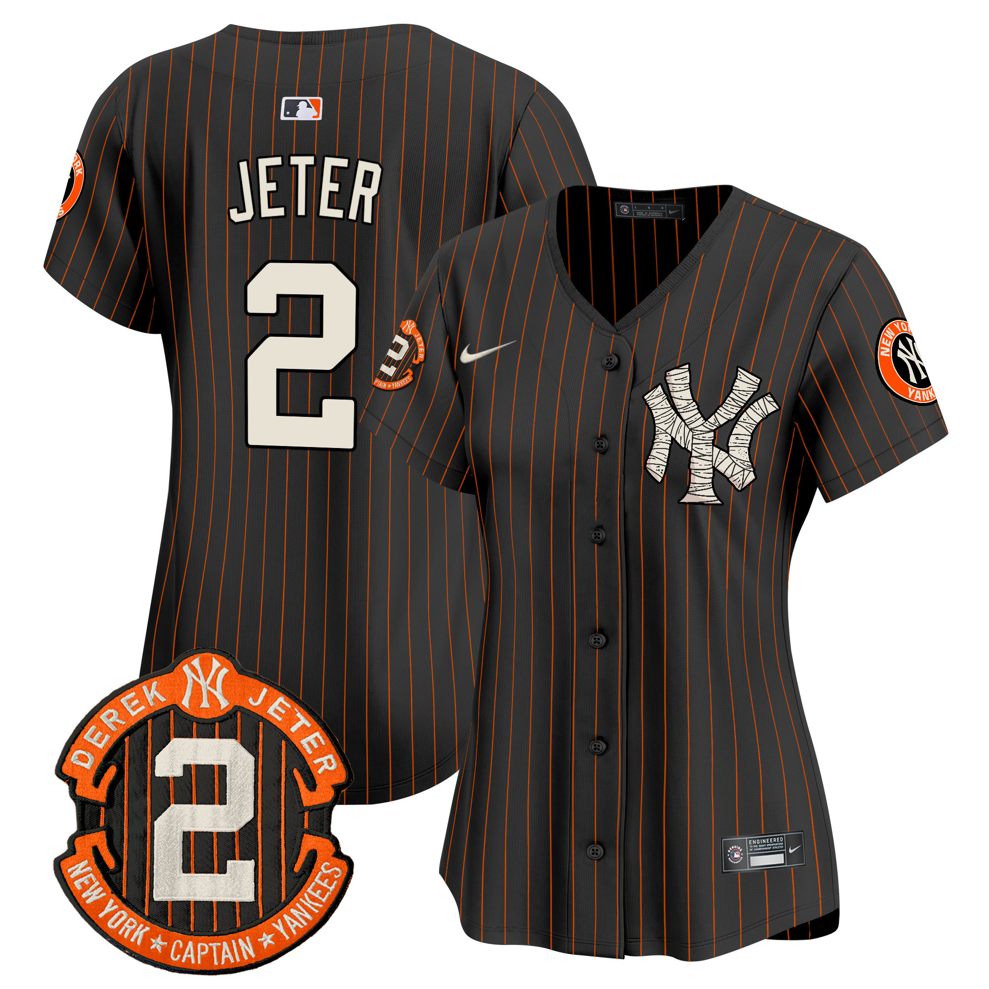Women's Yankees Halloween Vapor Premier Limited Jersey - All Stitched