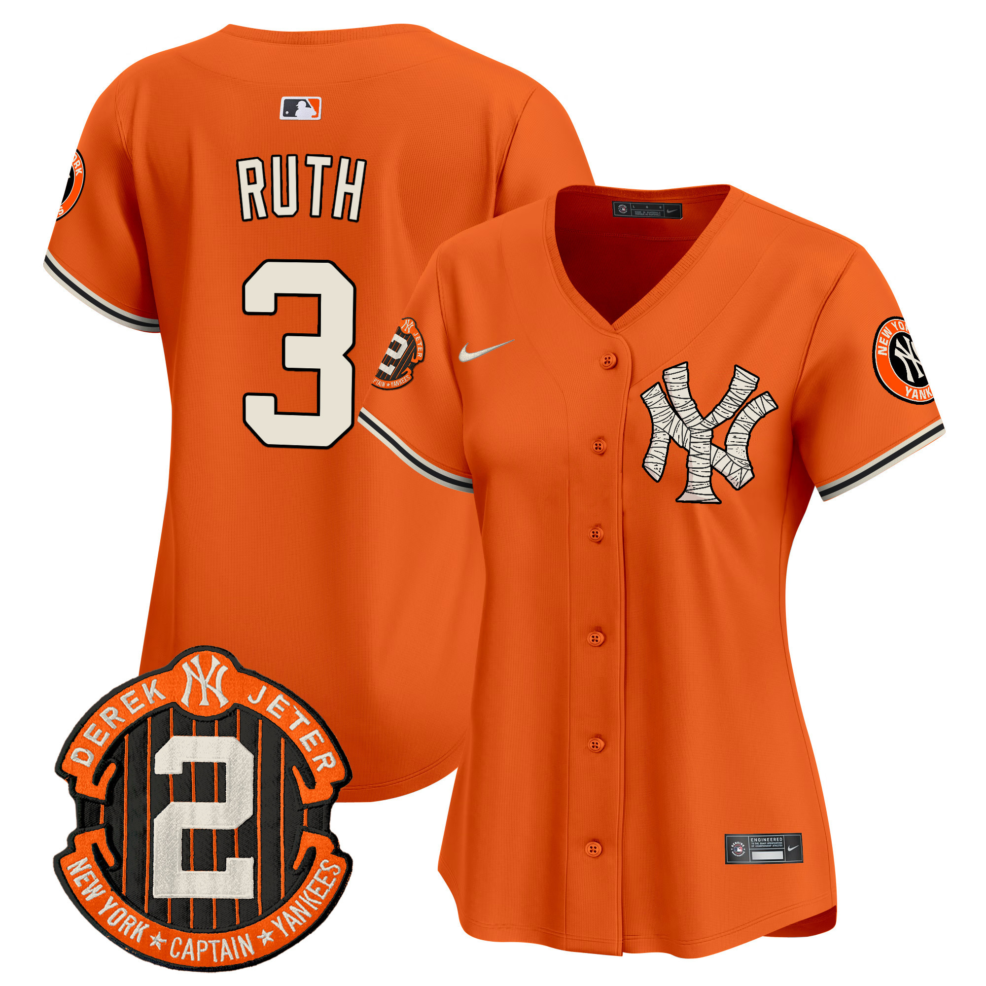 Women's Yankees Halloween Vapor Premier Limited Jersey - All Stitched