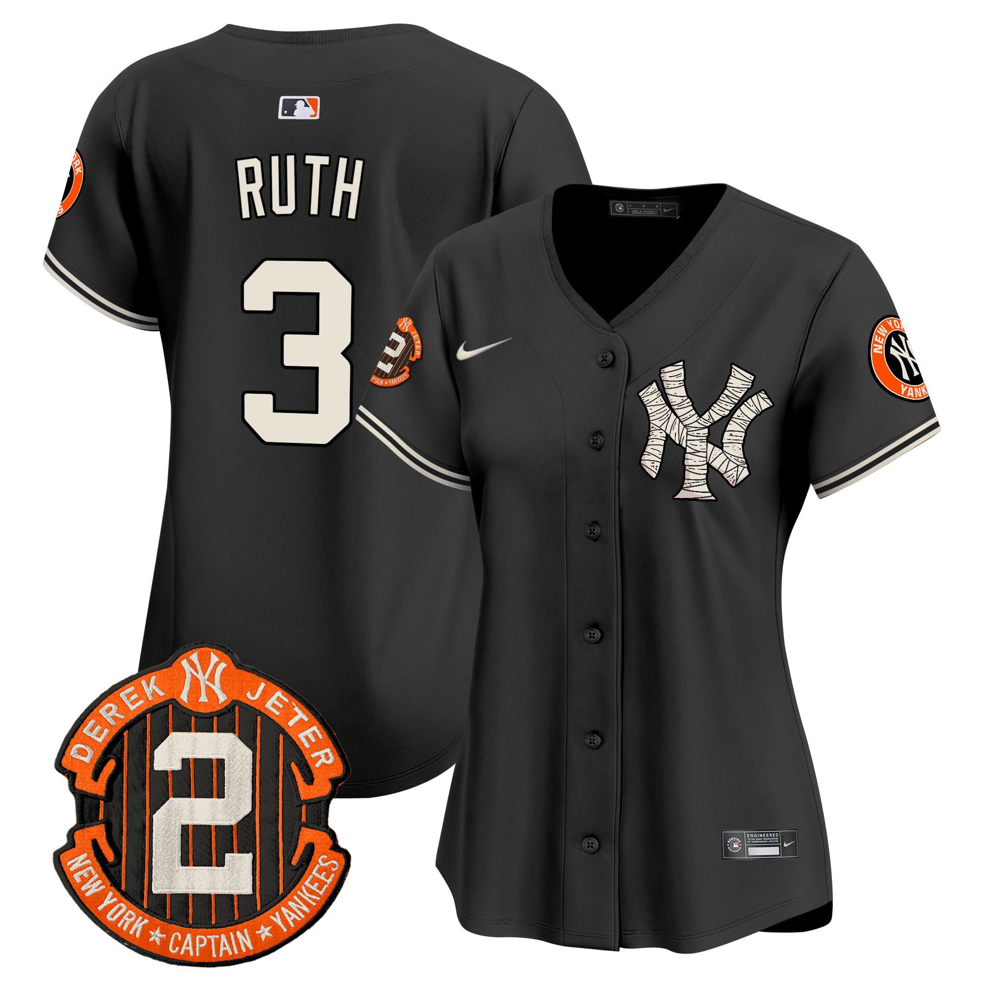 Women's Yankees Halloween Vapor Premier Limited Jersey - All Stitched