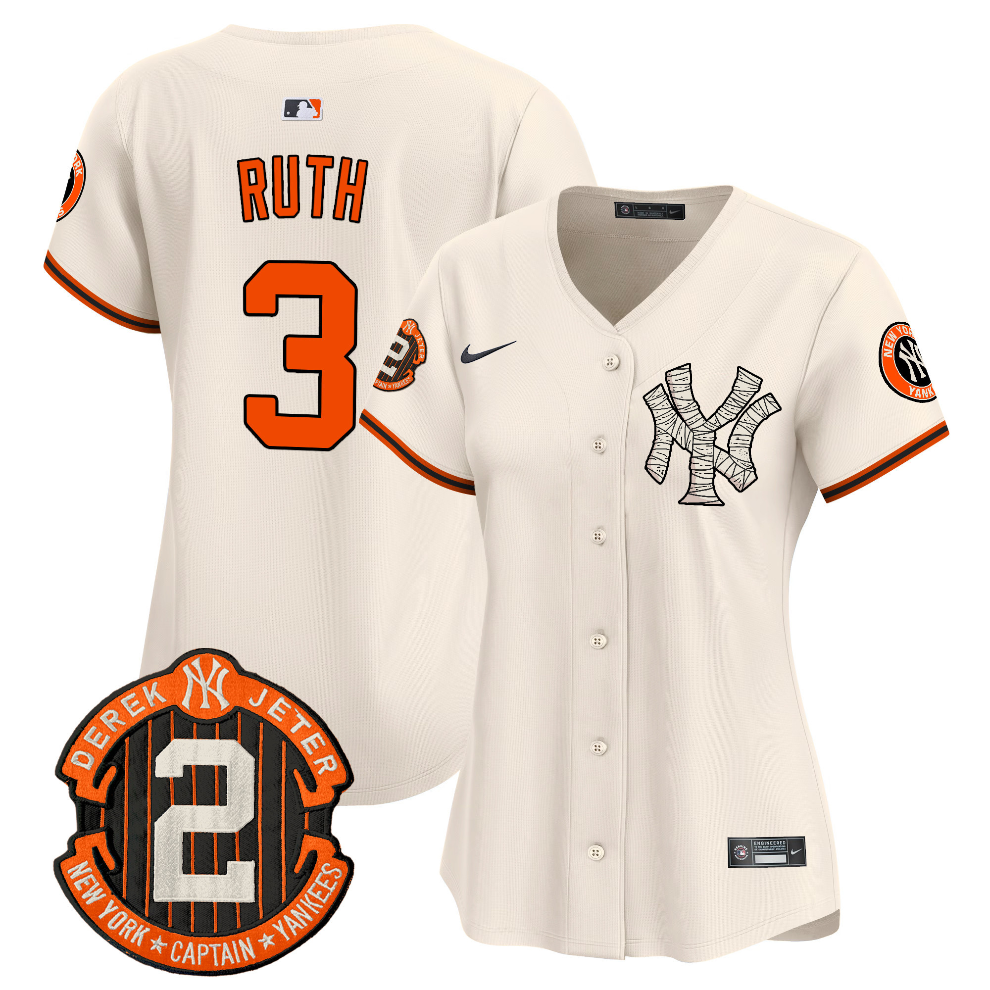Women's Yankees Halloween Vapor Premier Limited Jersey - All Stitched