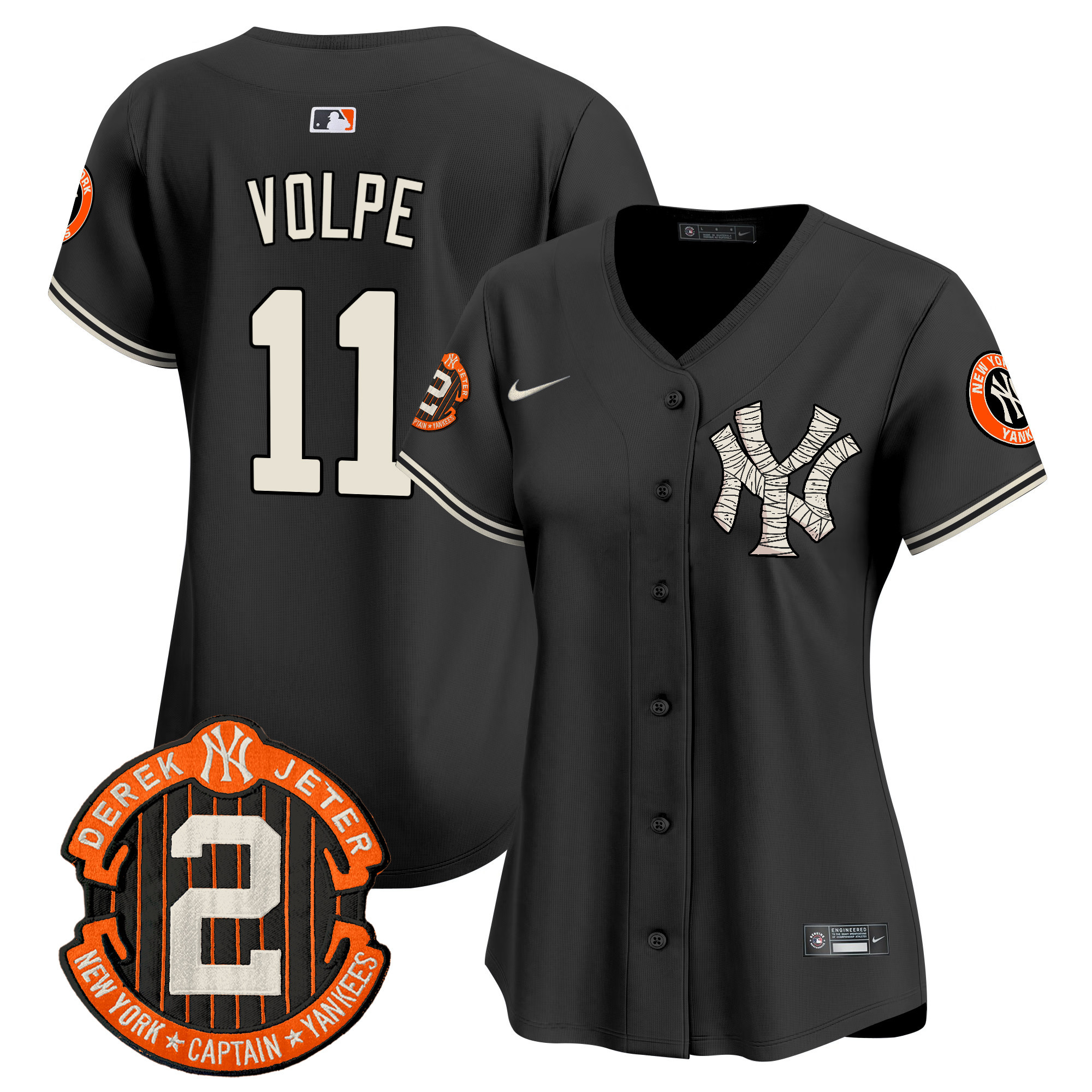 Women's Yankees Halloween Vapor Premier Limited Jersey - All Stitched