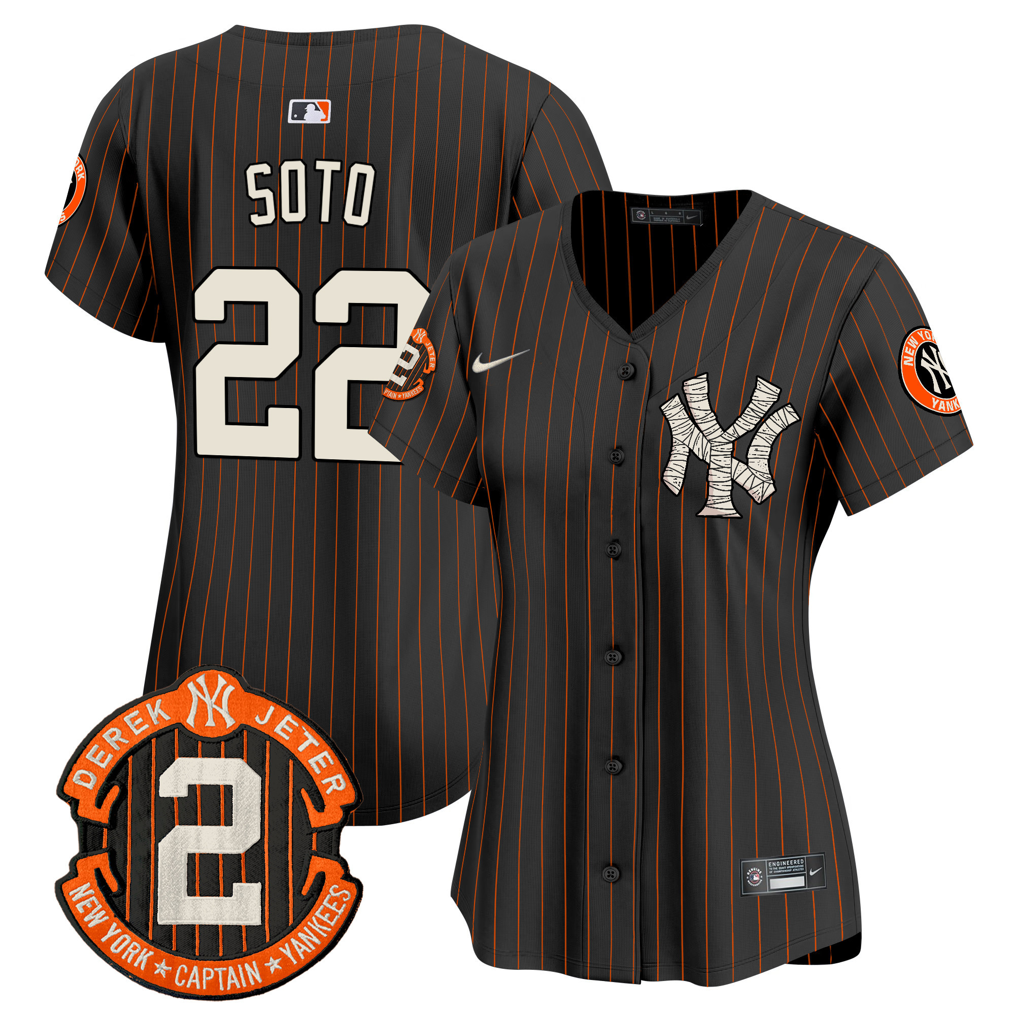 Women's Yankees Halloween Vapor Premier Limited Jersey - All Stitched