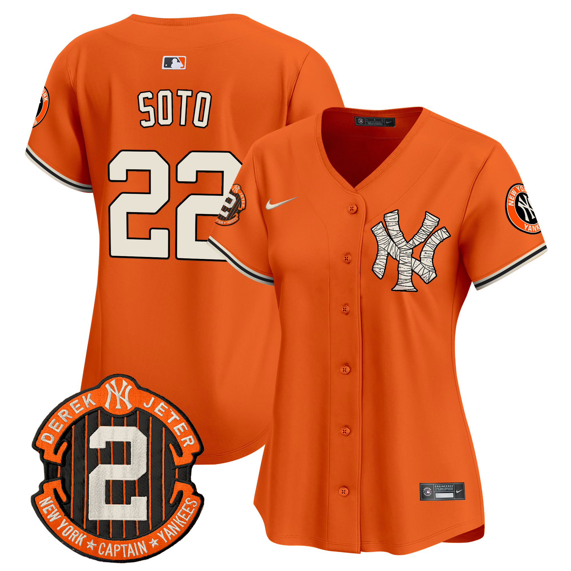 Women's Yankees Halloween Vapor Premier Limited Jersey - All Stitched