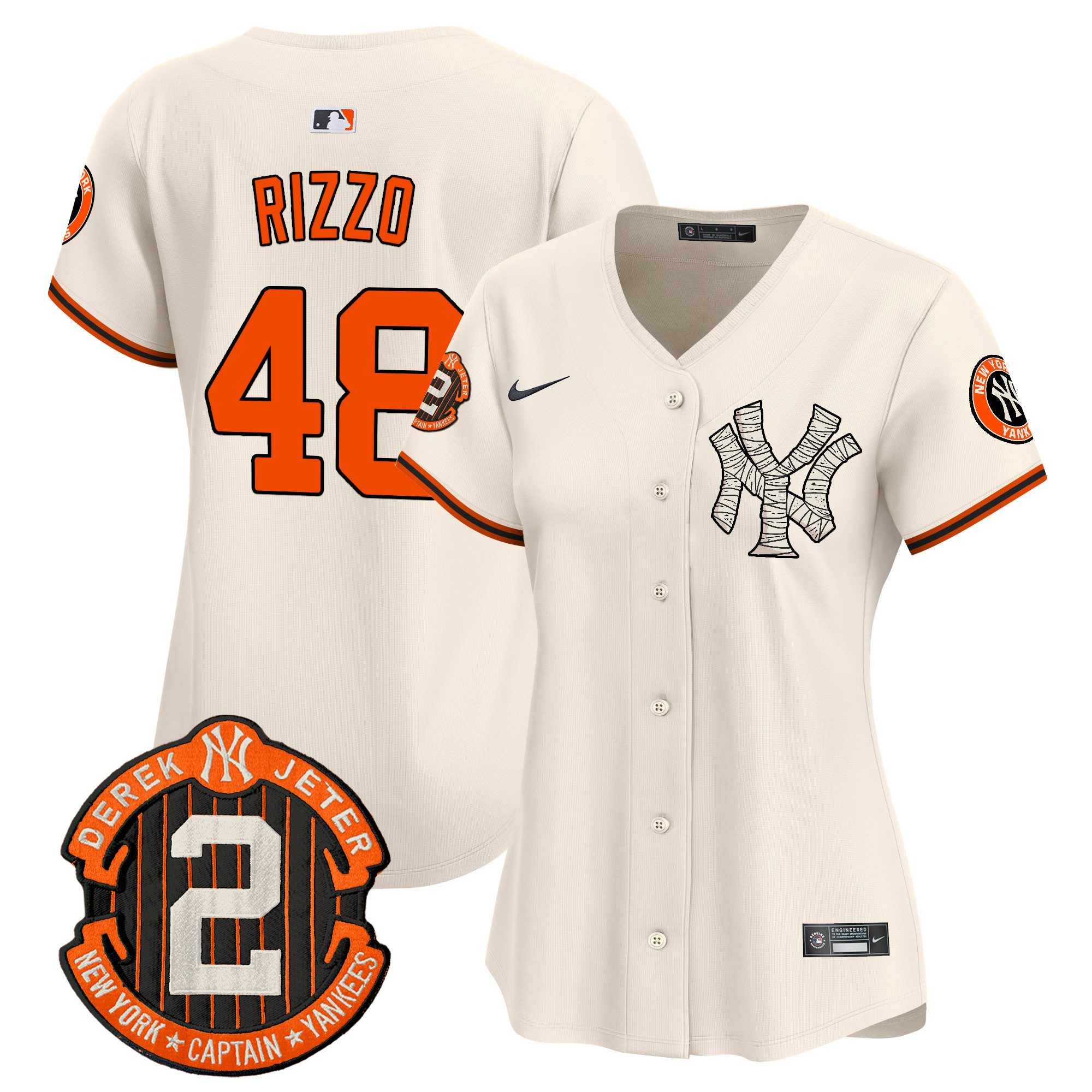 Women's Yankees Halloween Vapor Premier Limited Jersey - All Stitched