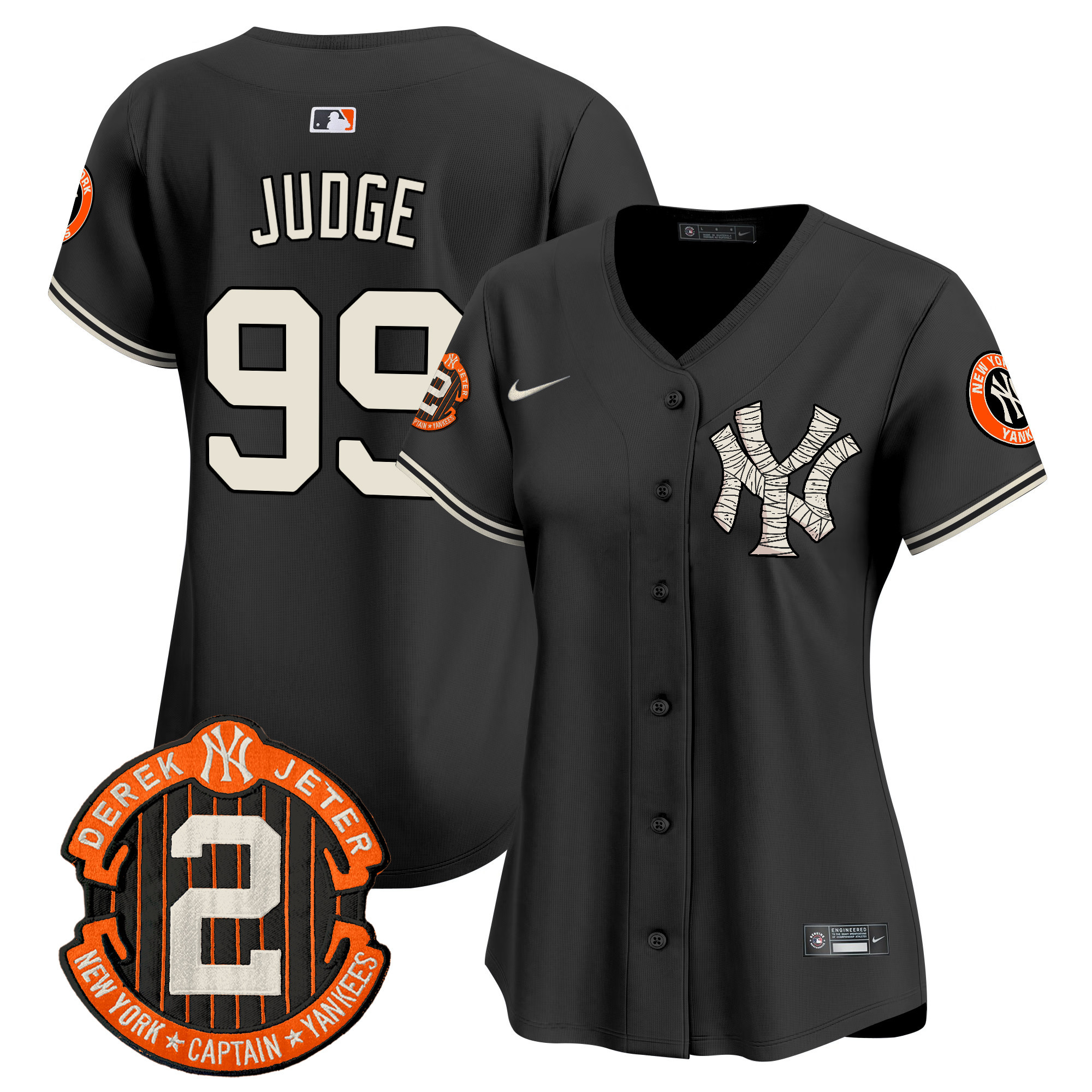 Women's Yankees Halloween Vapor Premier Limited Jersey - All Stitched