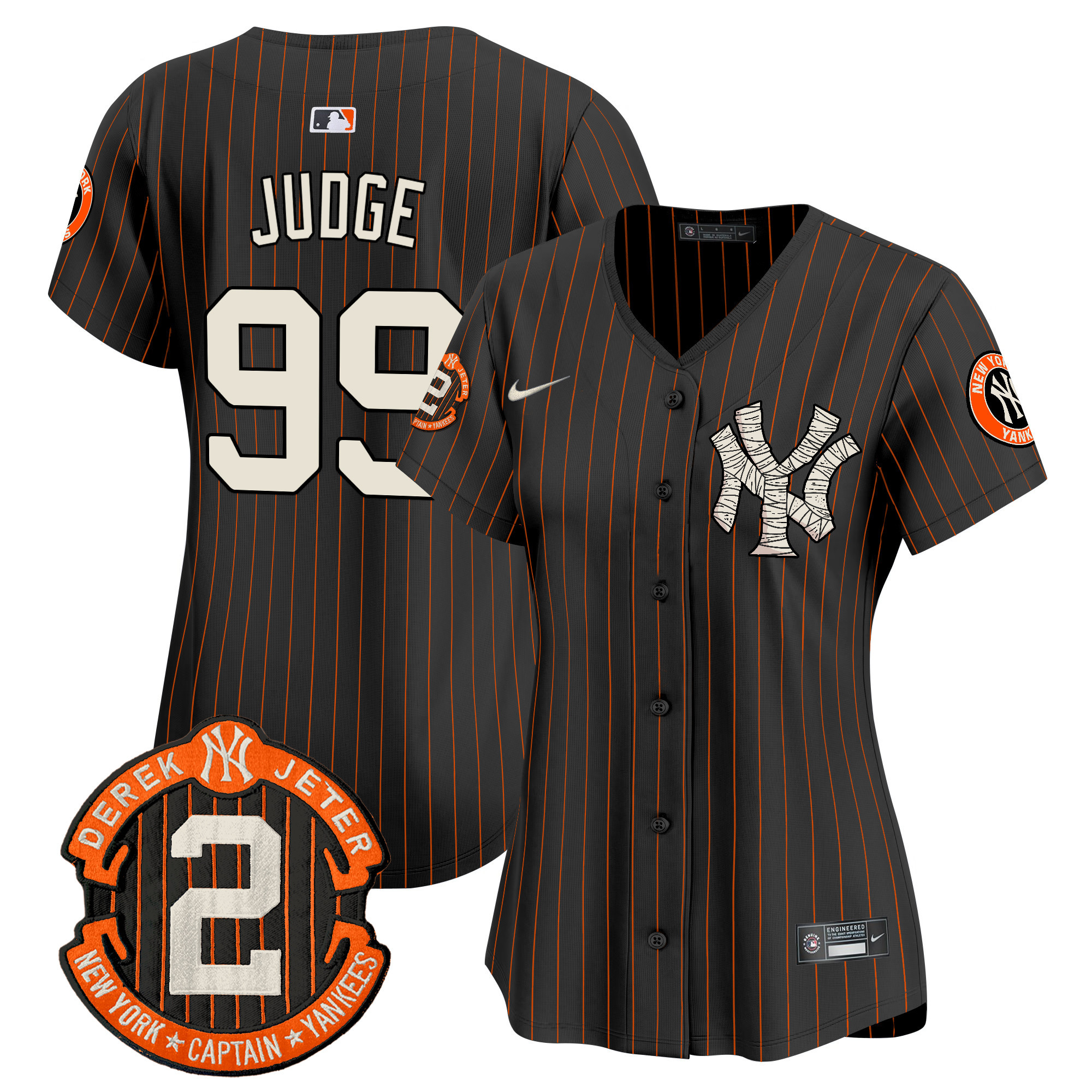 Women's Yankees Halloween Vapor Premier Limited Jersey - All Stitched