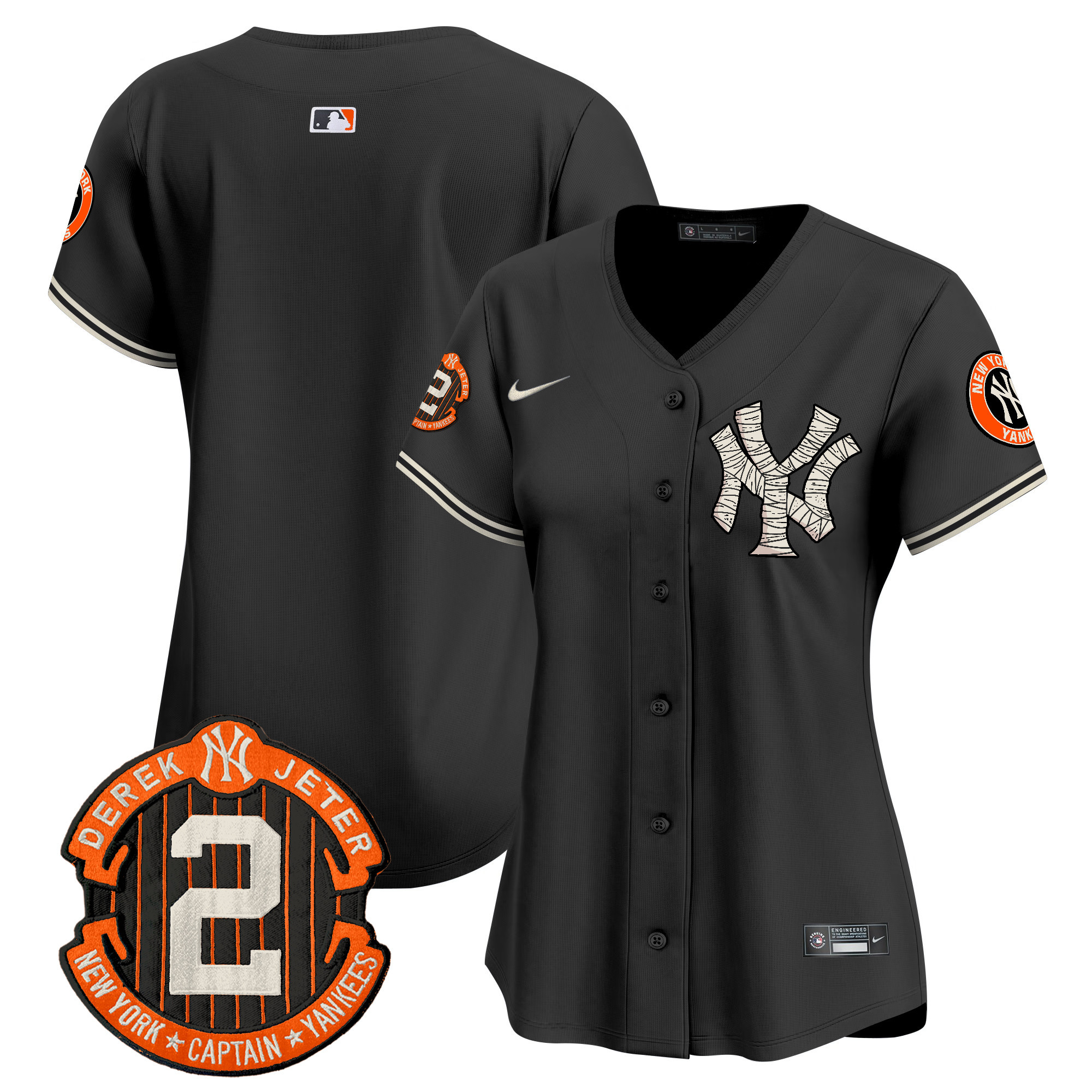 Women's Yankees Halloween Vapor Premier Limited Jersey - All Stitched