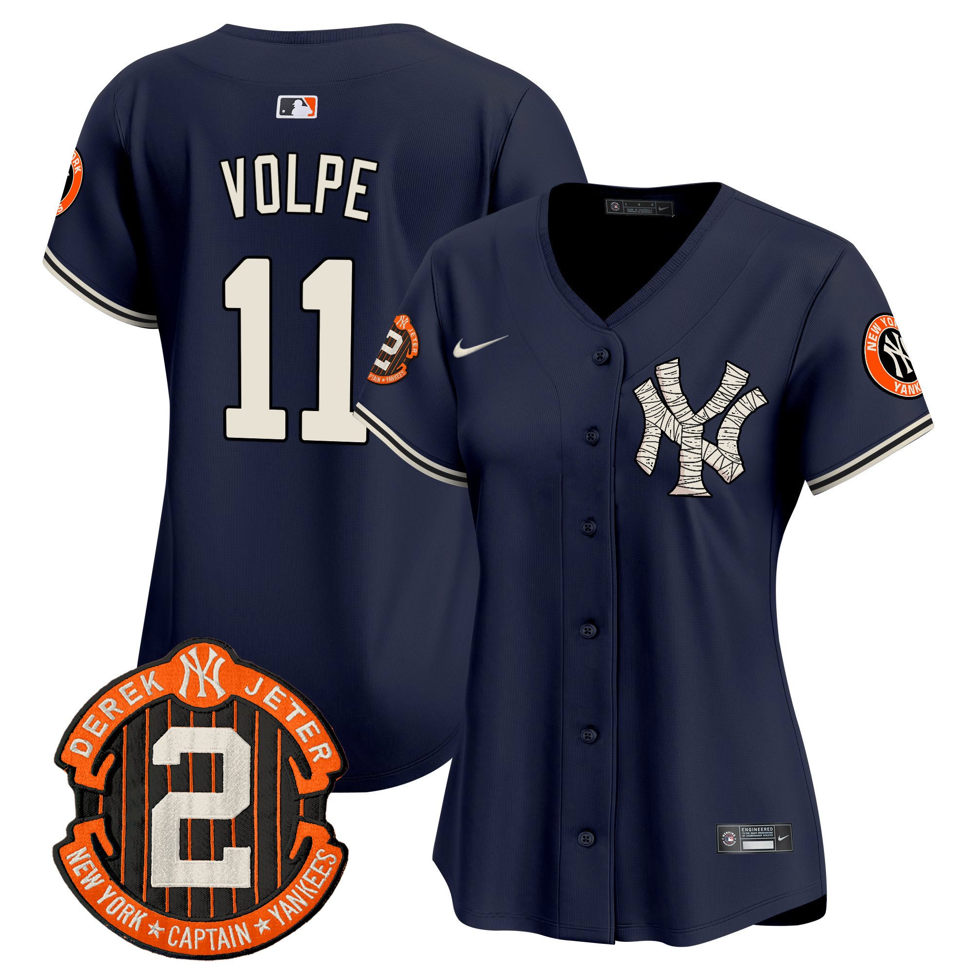 Women's Yankees Halloween Vapor Premier Limited Jersey - All Stitched