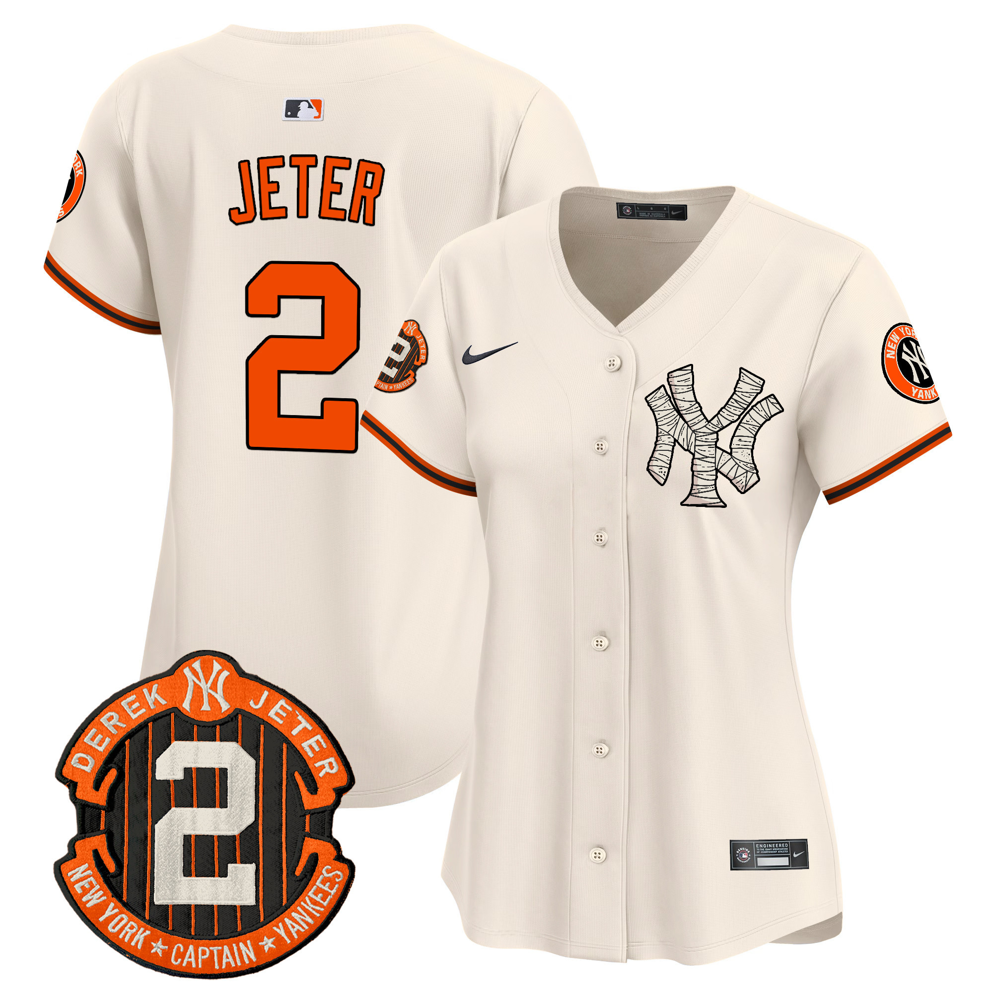 Women's Yankees Halloween Vapor Premier Limited Jersey - All Stitched