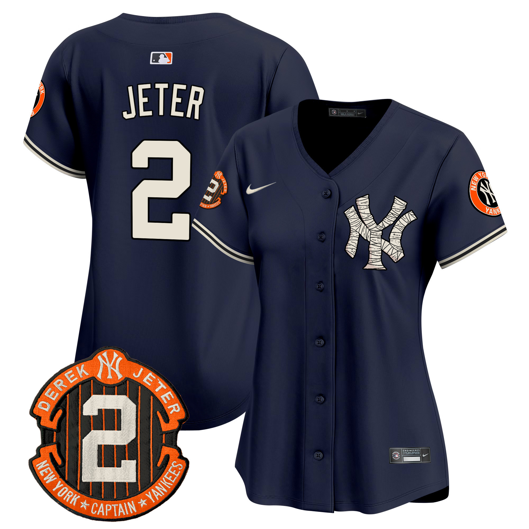 Women's Yankees Halloween Vapor Premier Limited Jersey - All Stitched
