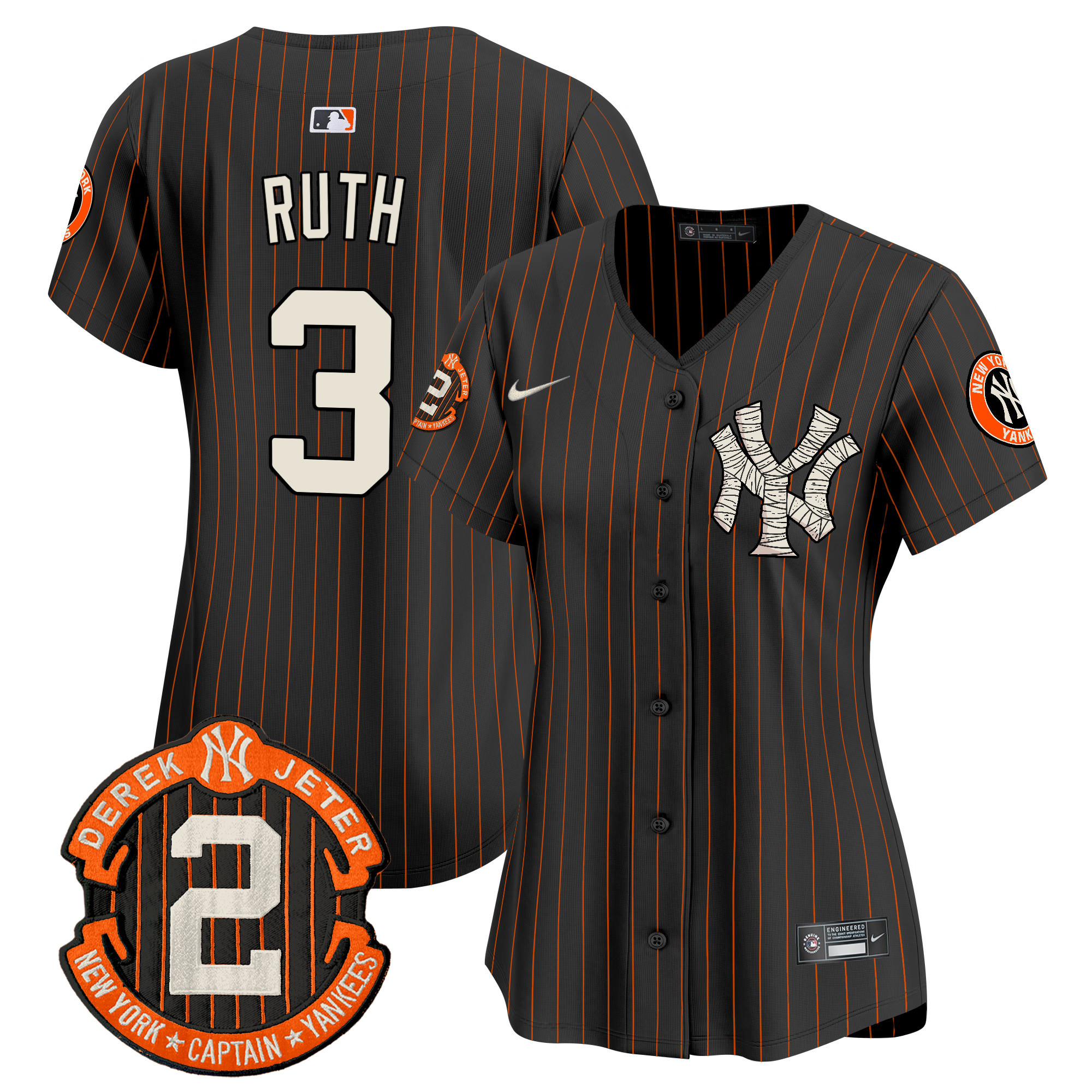 Women's Yankees Halloween Vapor Premier Limited Jersey - All Stitched