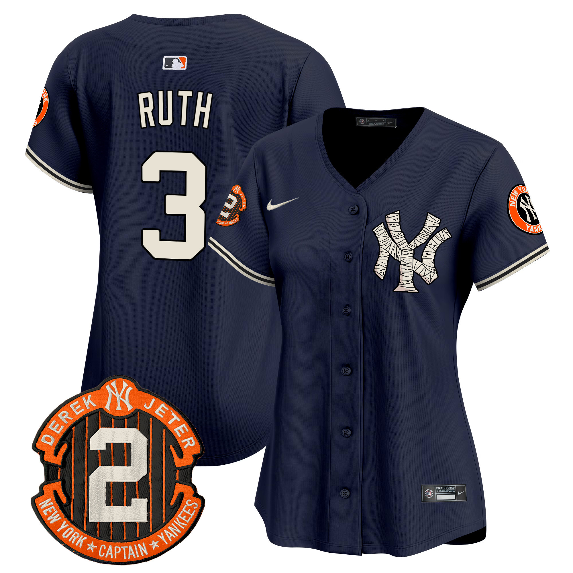 Women's Yankees Halloween Vapor Premier Limited Jersey - All Stitched