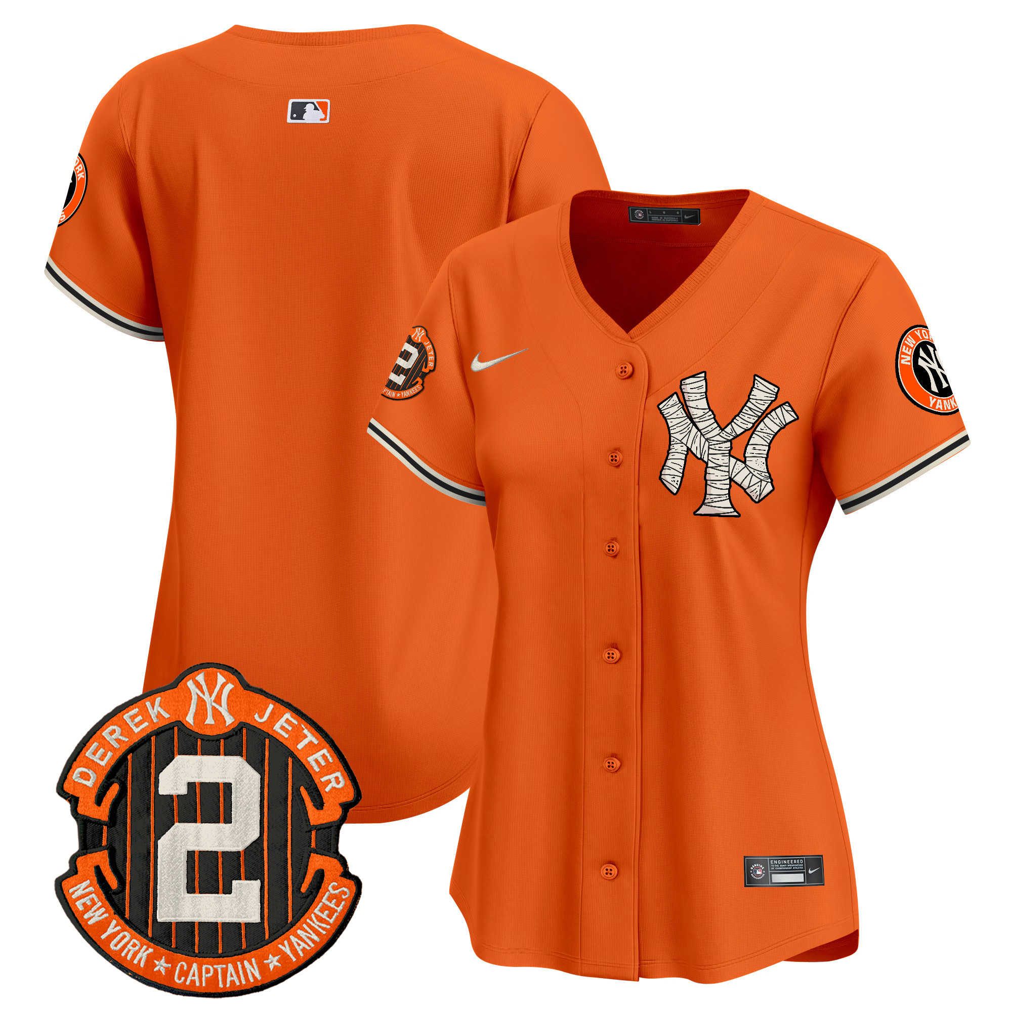 Women's Yankees Halloween Vapor Premier Limited Jersey - All Stitched
