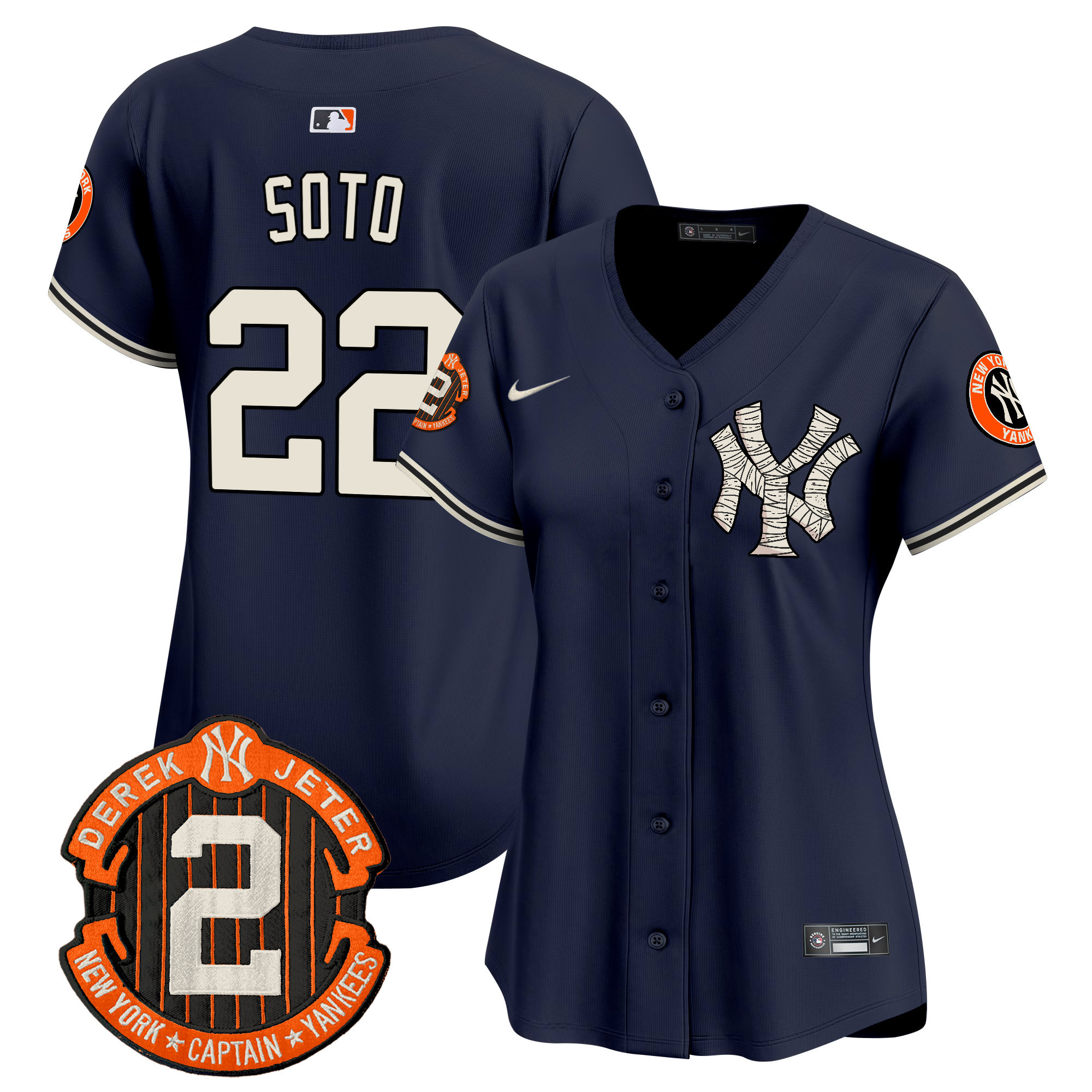 Women's Yankees Halloween Vapor Premier Limited Jersey - All Stitched