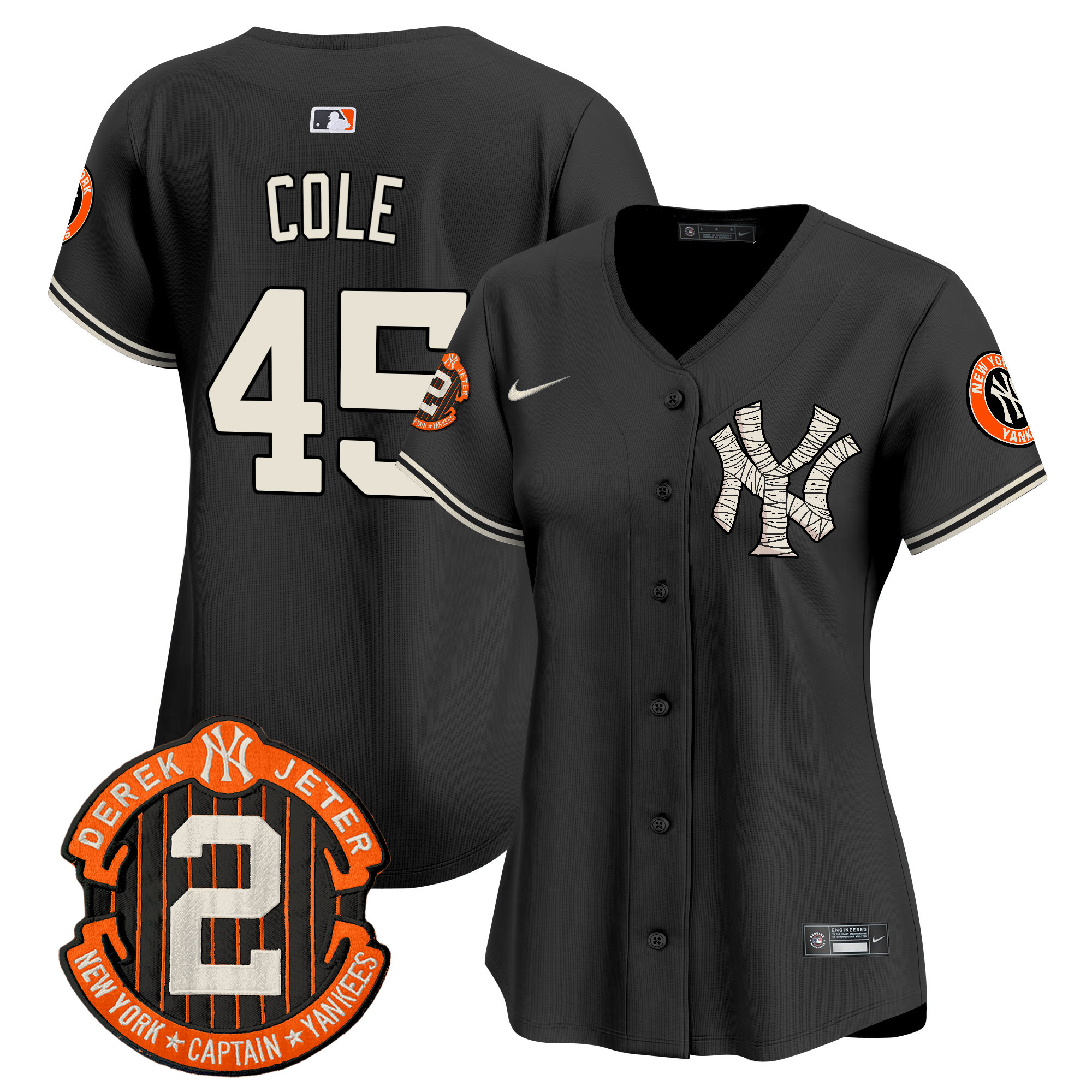 Women's Yankees Halloween Vapor Premier Limited Jersey - All Stitched