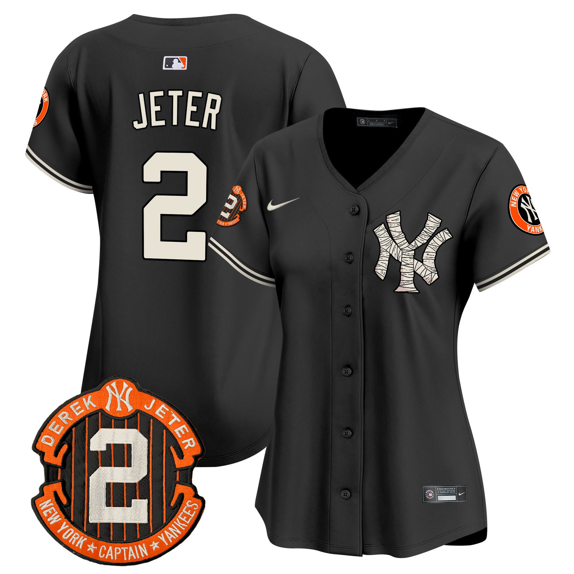 Women's Yankees Halloween Vapor Premier Limited Jersey - All Stitched