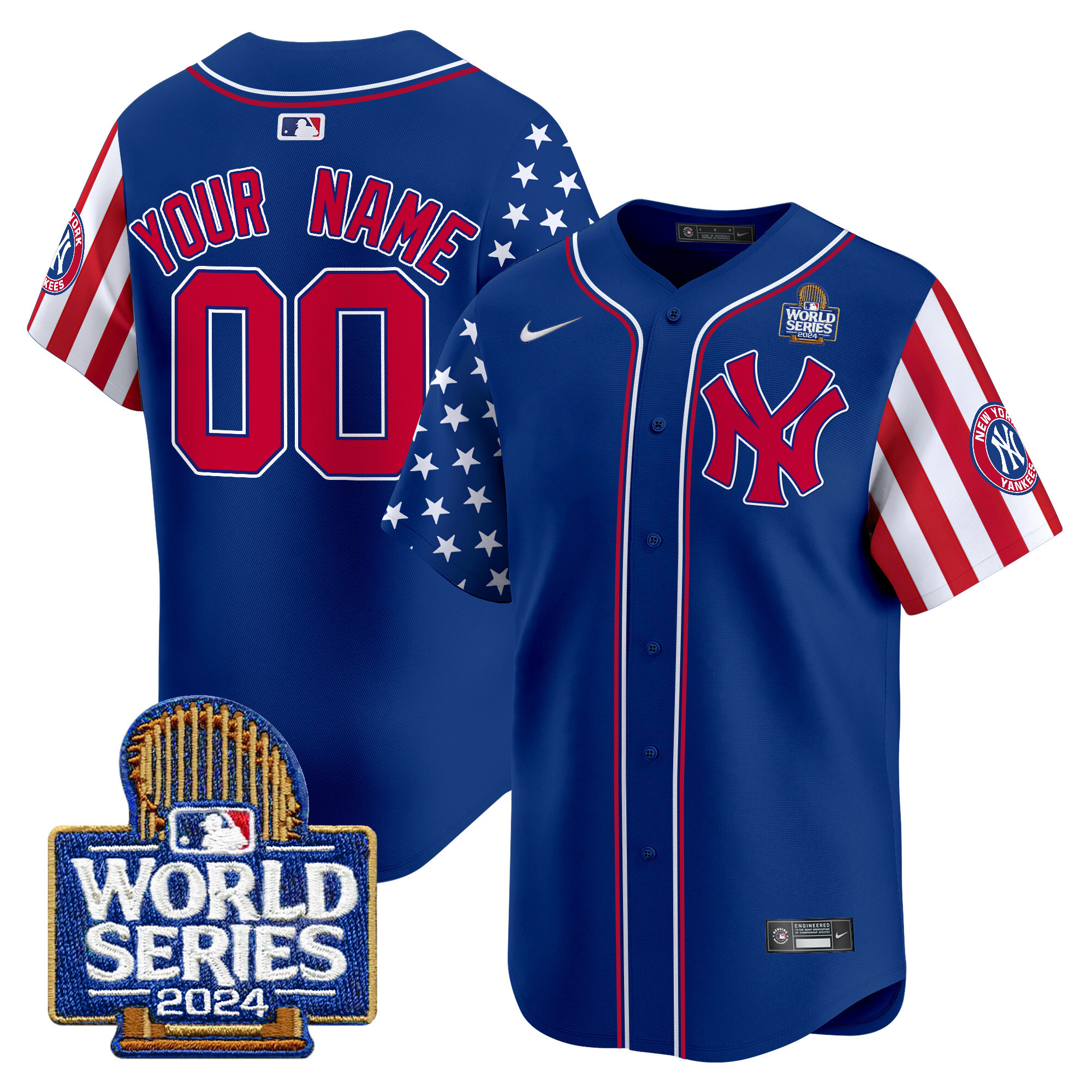 Yankees American Style 2024 World Series Vapor Premier Limited Custom Jersey V2 - All Stitched