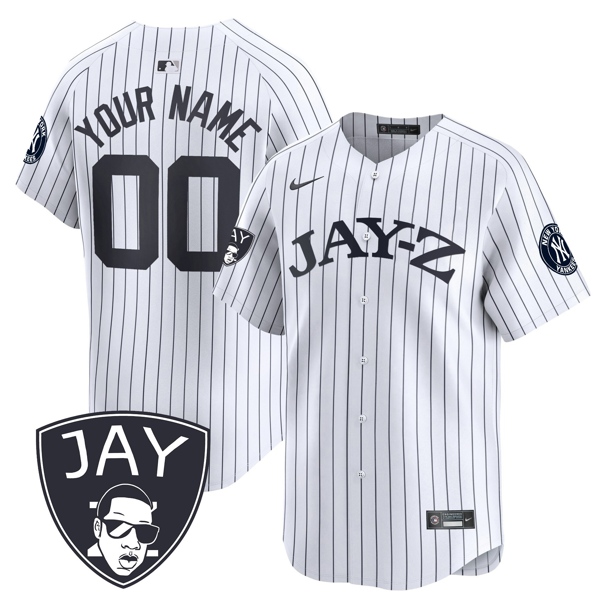 Yankees Jay-Z Vapor Premier Limited Custom Jersey - All Stitched