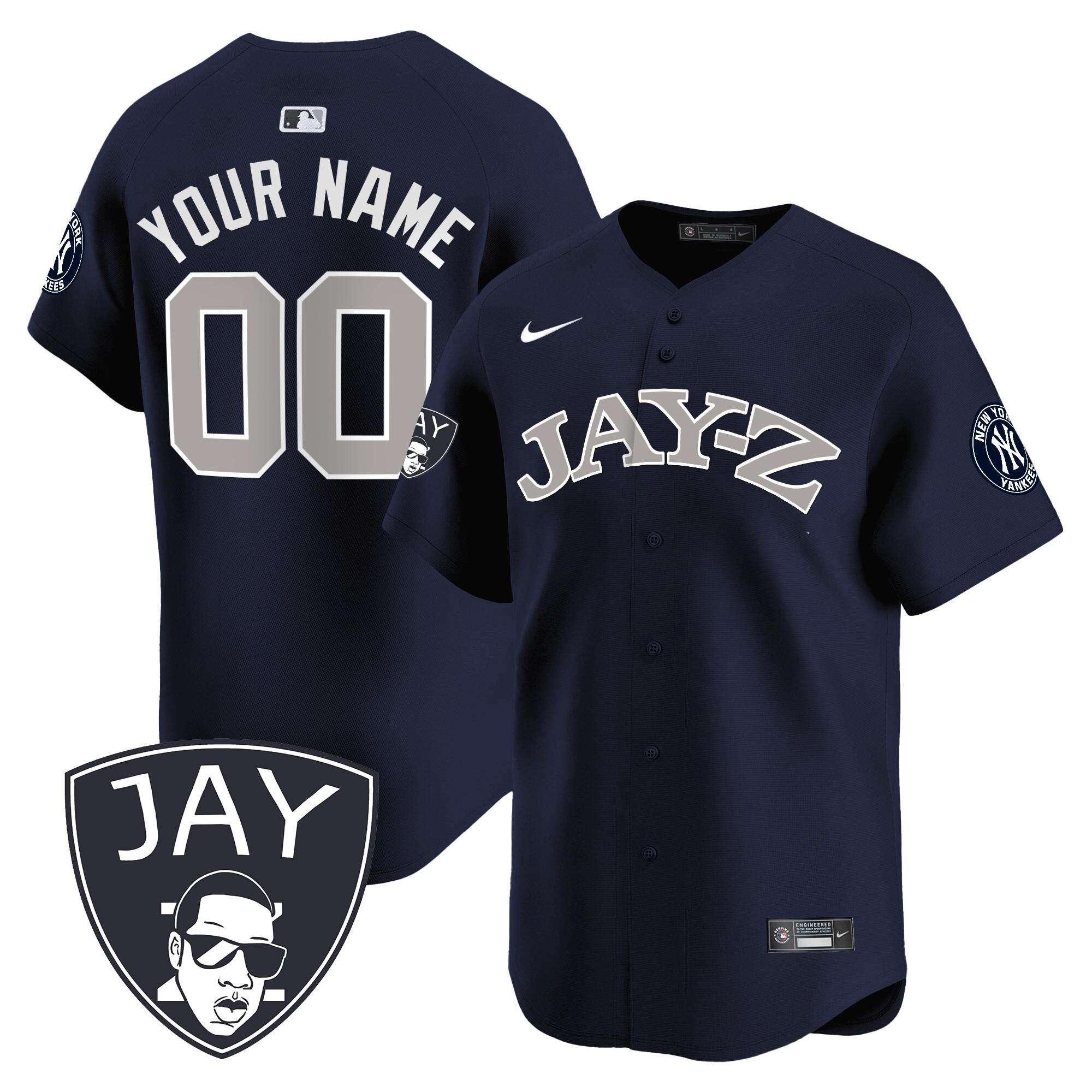 Yankees Jay-Z Vapor Premier Limited Custom Jersey - All Stitched