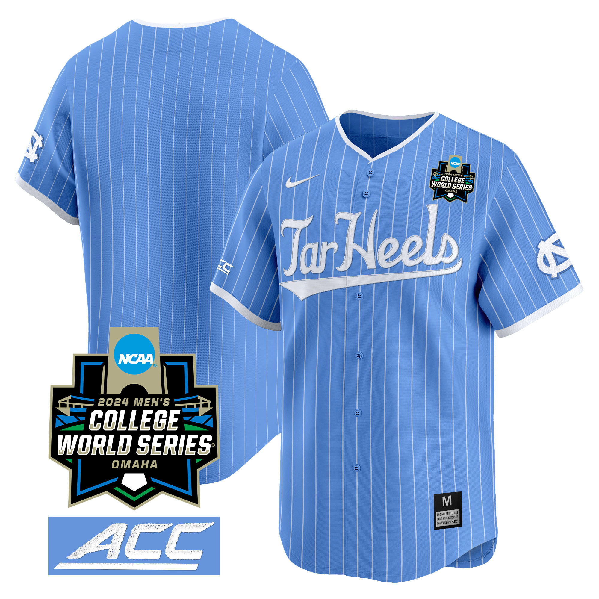 Youth's North Carolina Tar Heels 2024 College World Series Vapor Premier Limited Jersey - All Stitched