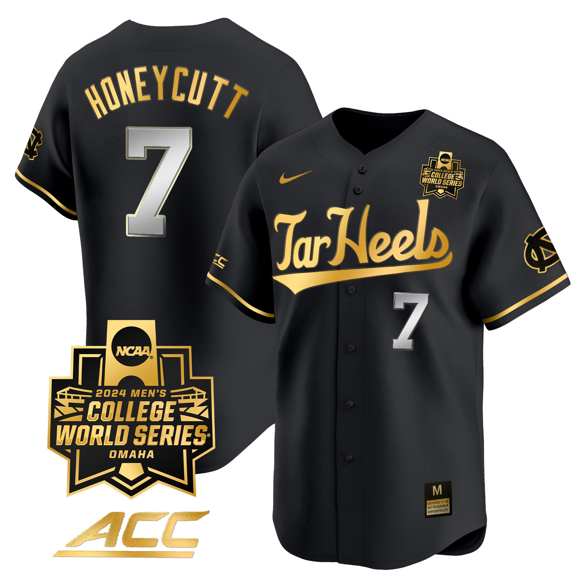 Youth's North Carolina Tar Heels 2024 College World Series Vapor Premier Limited Jersey - All Stitched