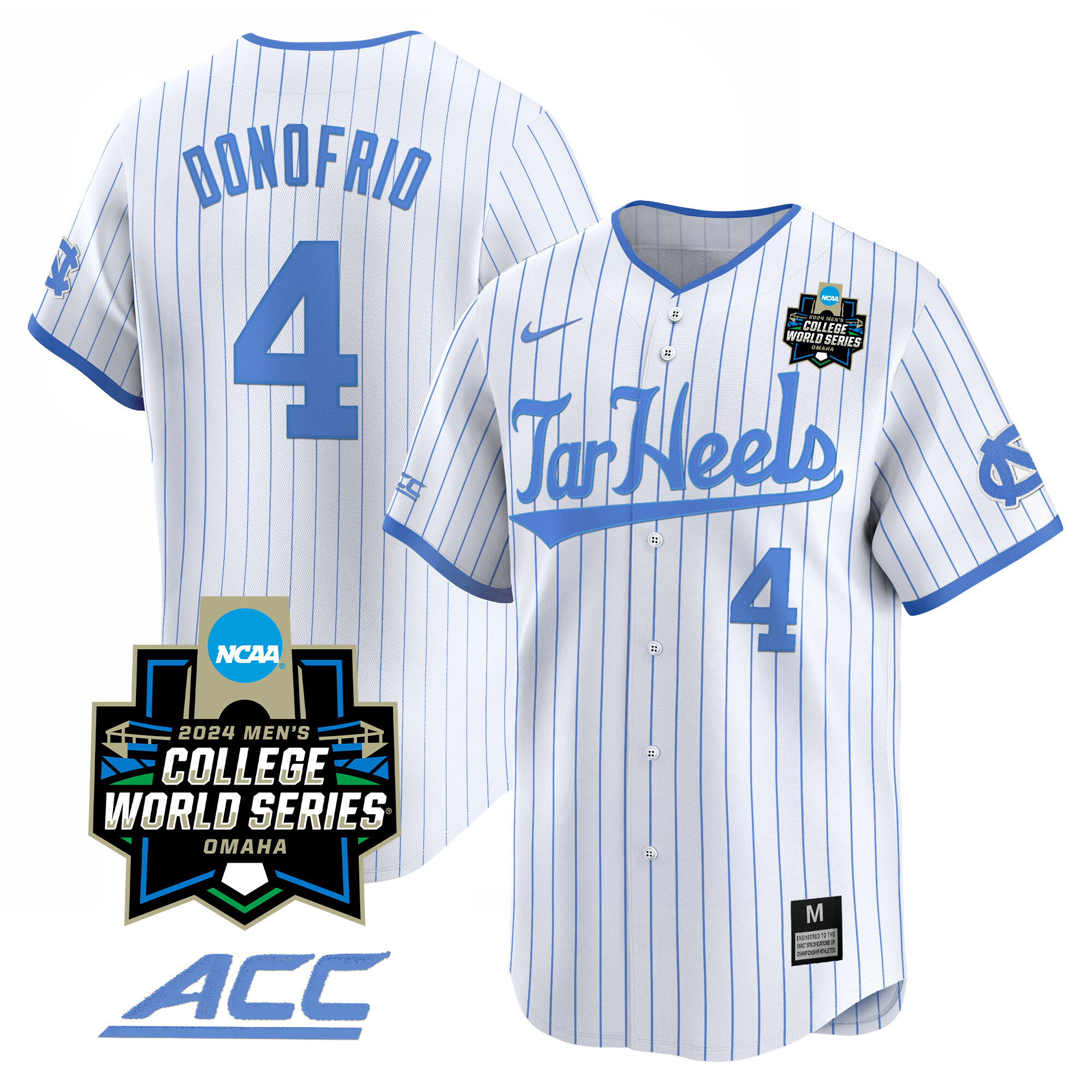 Youth's North Carolina Tar Heels 2024 College World Series Vapor Premier Limited Jersey - All Stitched