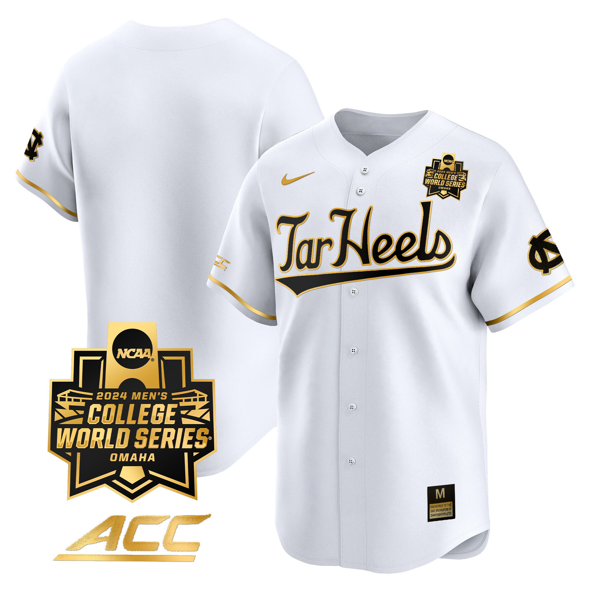 Youth's North Carolina Tar Heels 2024 College World Series Vapor Premier Limited Jersey - All Stitched