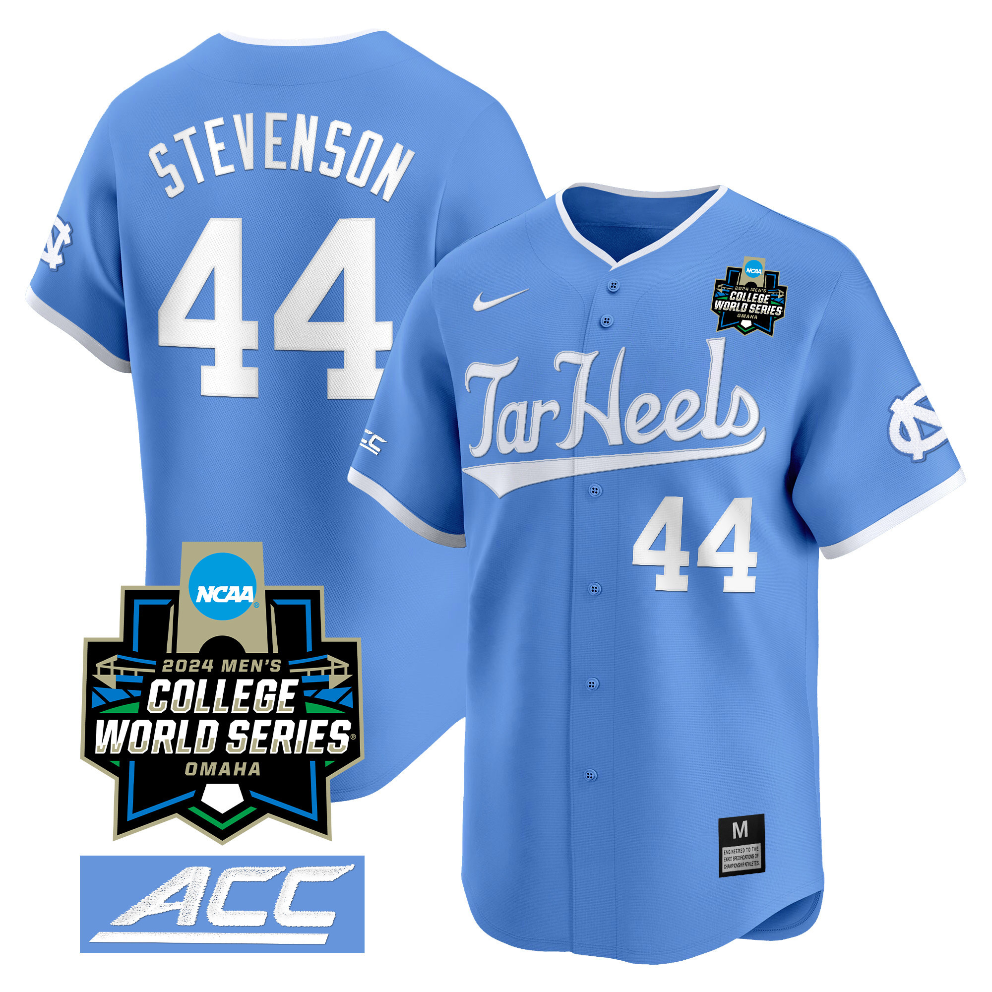Youth's North Carolina Tar Heels 2024 College World Series Vapor Premier Limited Jersey - All Stitched