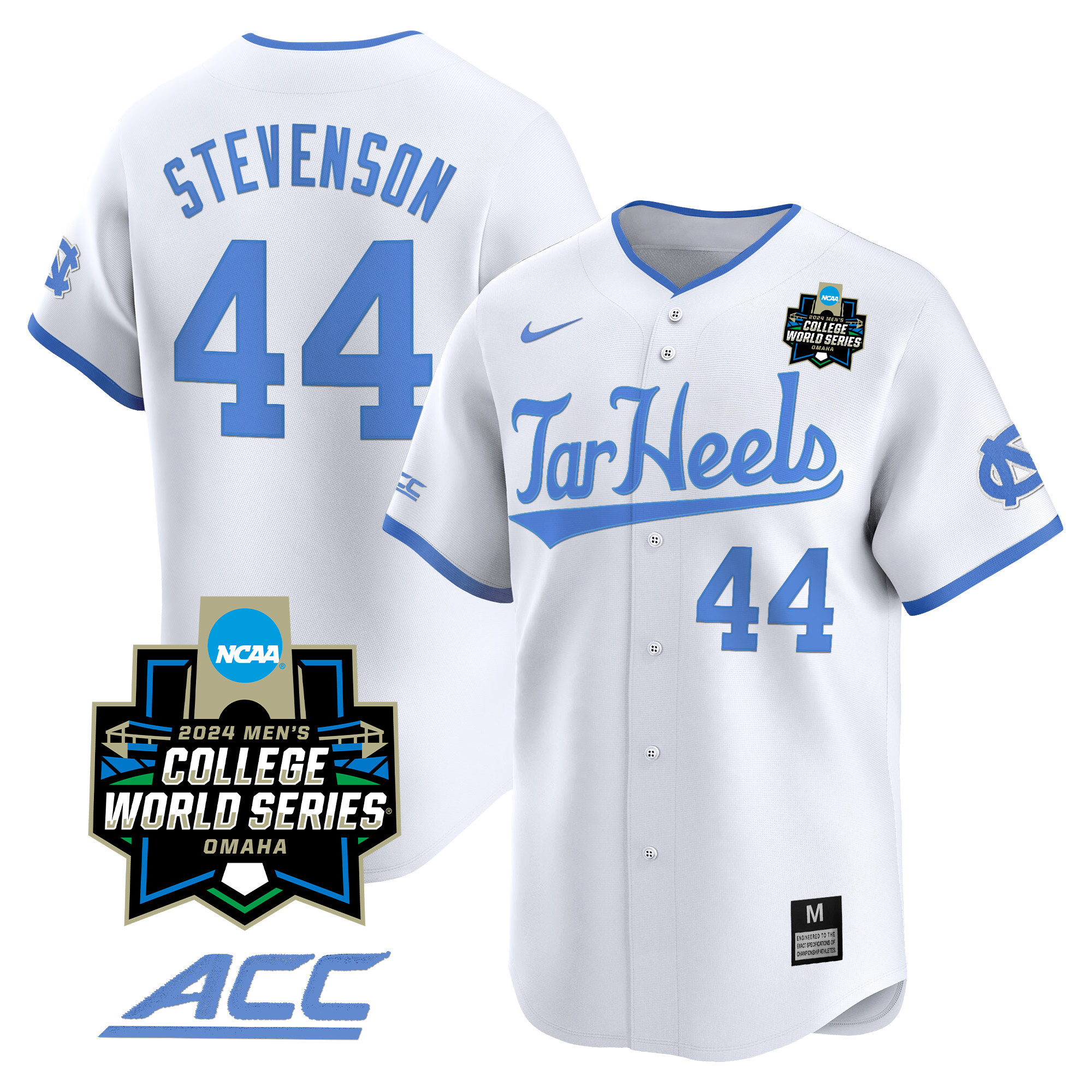 Youth's North Carolina Tar Heels 2024 College World Series Vapor Premier Limited Jersey - All Stitched