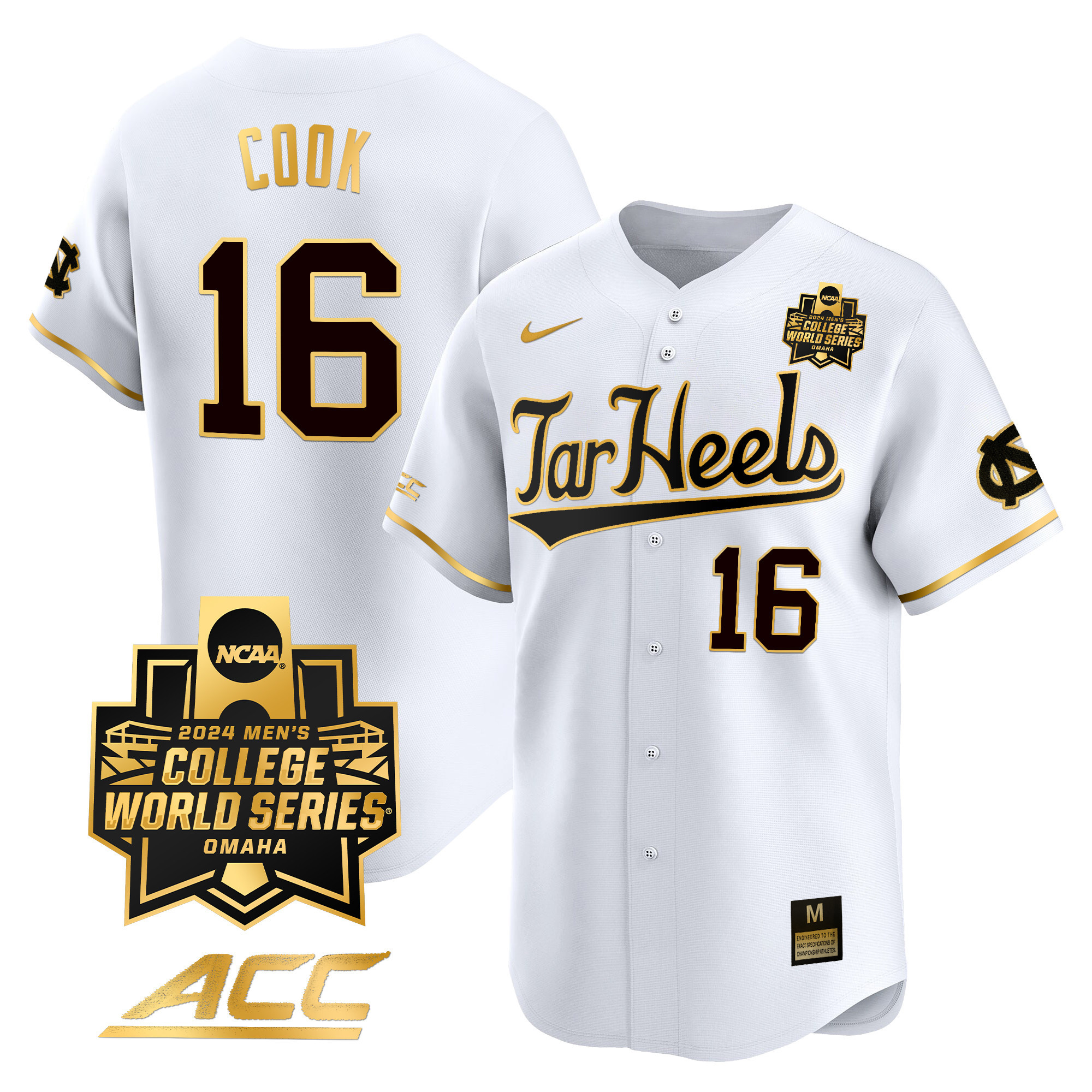 Youth's North Carolina Tar Heels 2024 College World Series Vapor Premier Limited Jersey - All Stitched