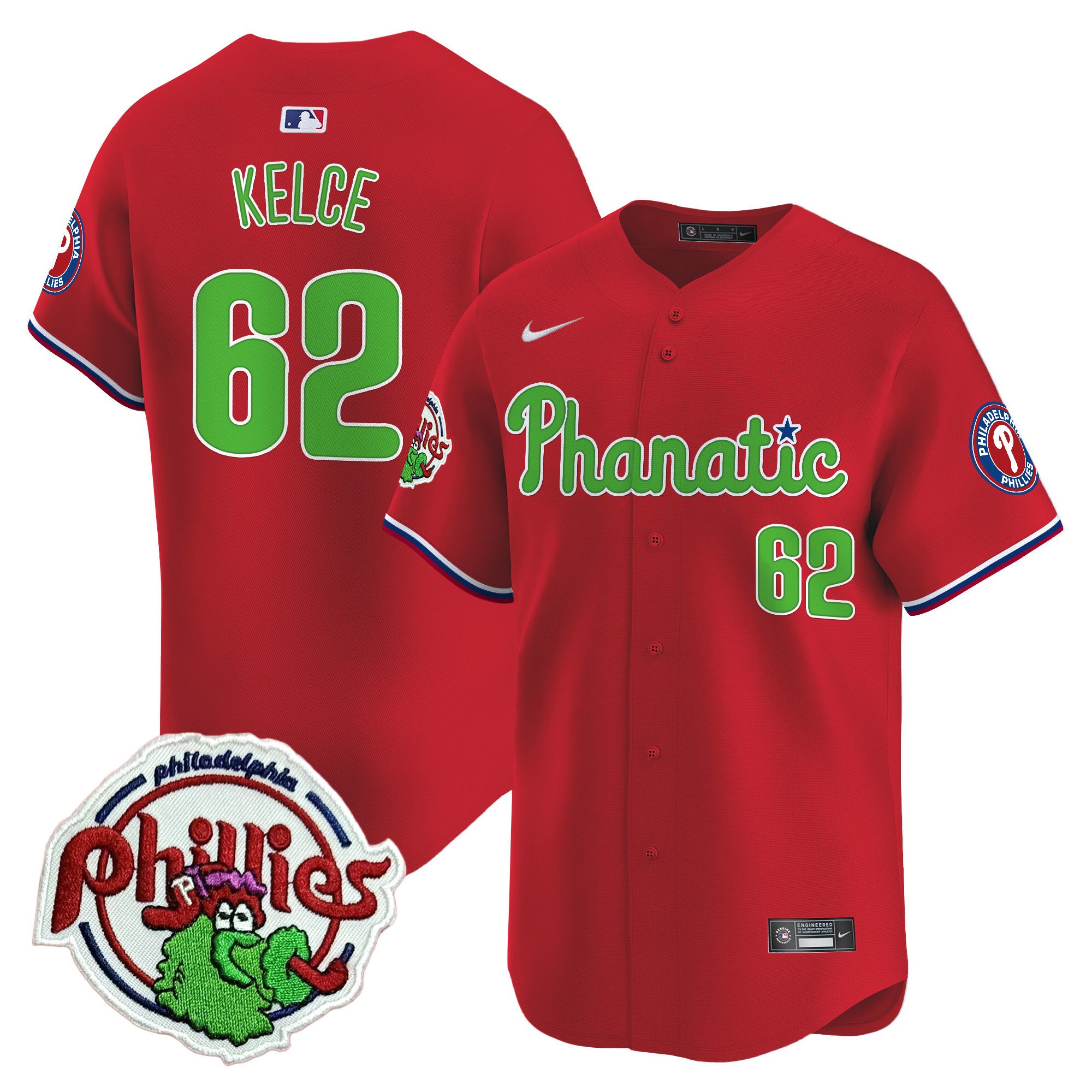 Youth's Phillies Phanatic Patch Vapor Premier Limited Jersey - All Stitched