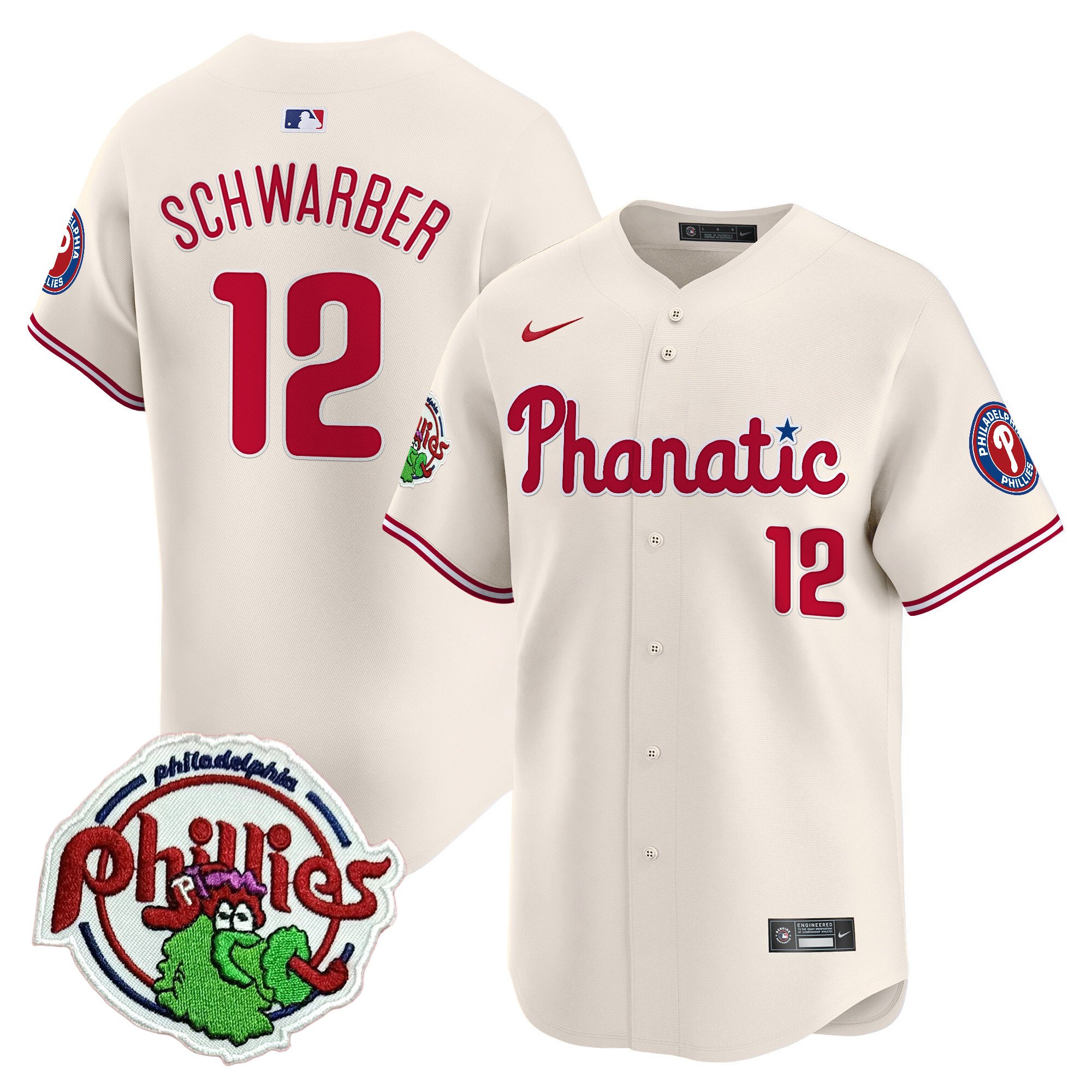 Youth's Phillies Phanatic Patch Vapor Premier Limited Jersey - All Stitched