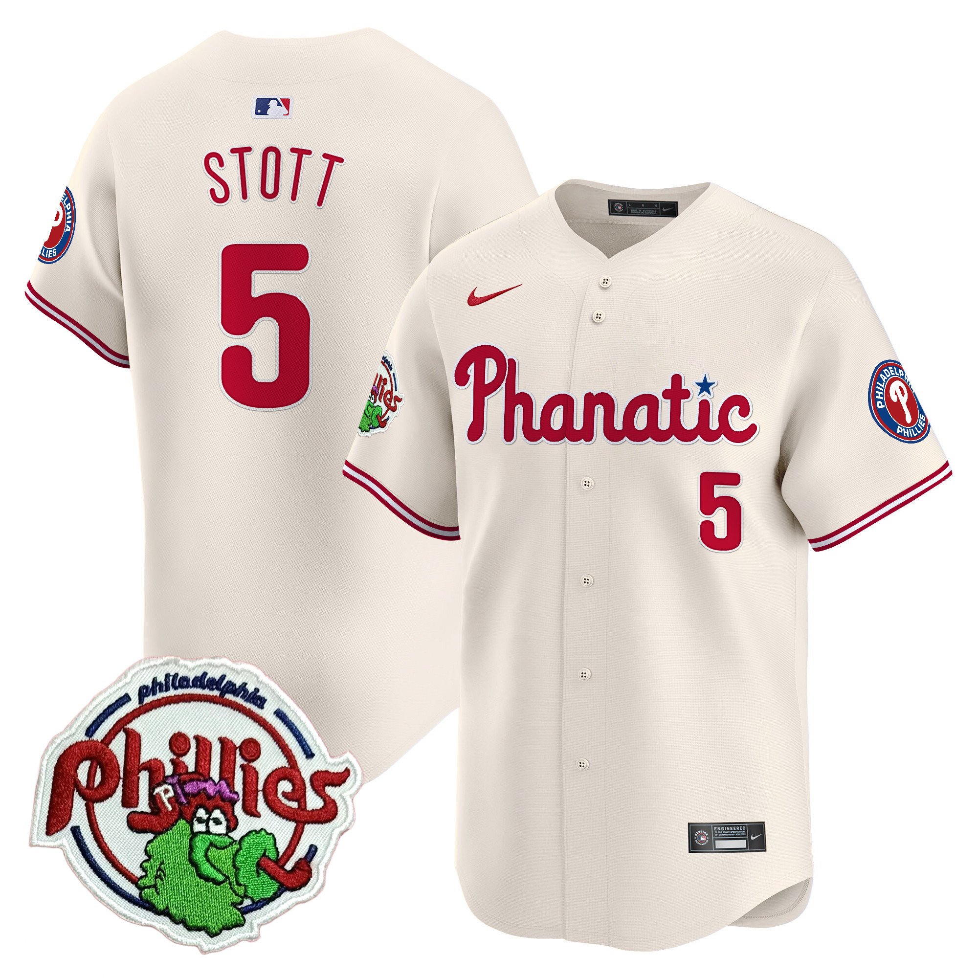 Youth's Phillies Phanatic Patch Vapor Premier Limited Jersey - All Stitched