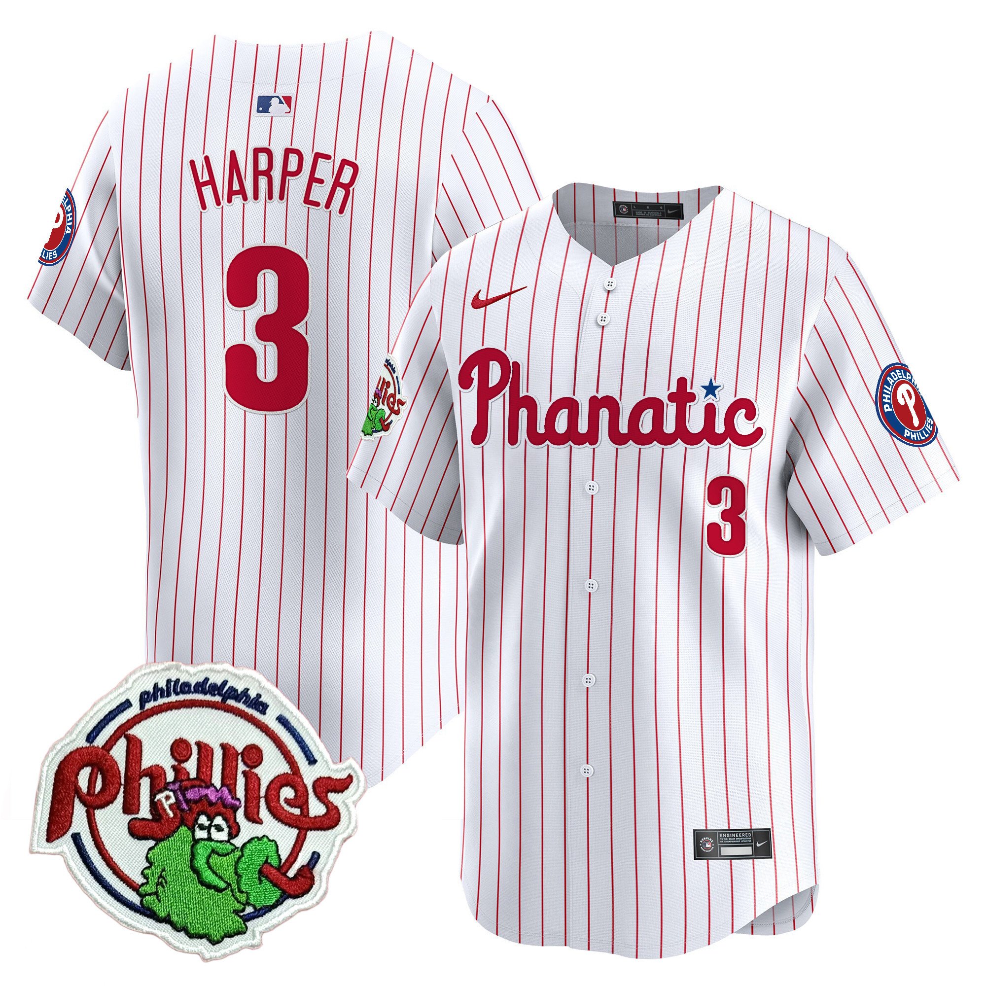Youth's Phillies Phanatic Patch Vapor Premier Limited Jersey - All Stitched