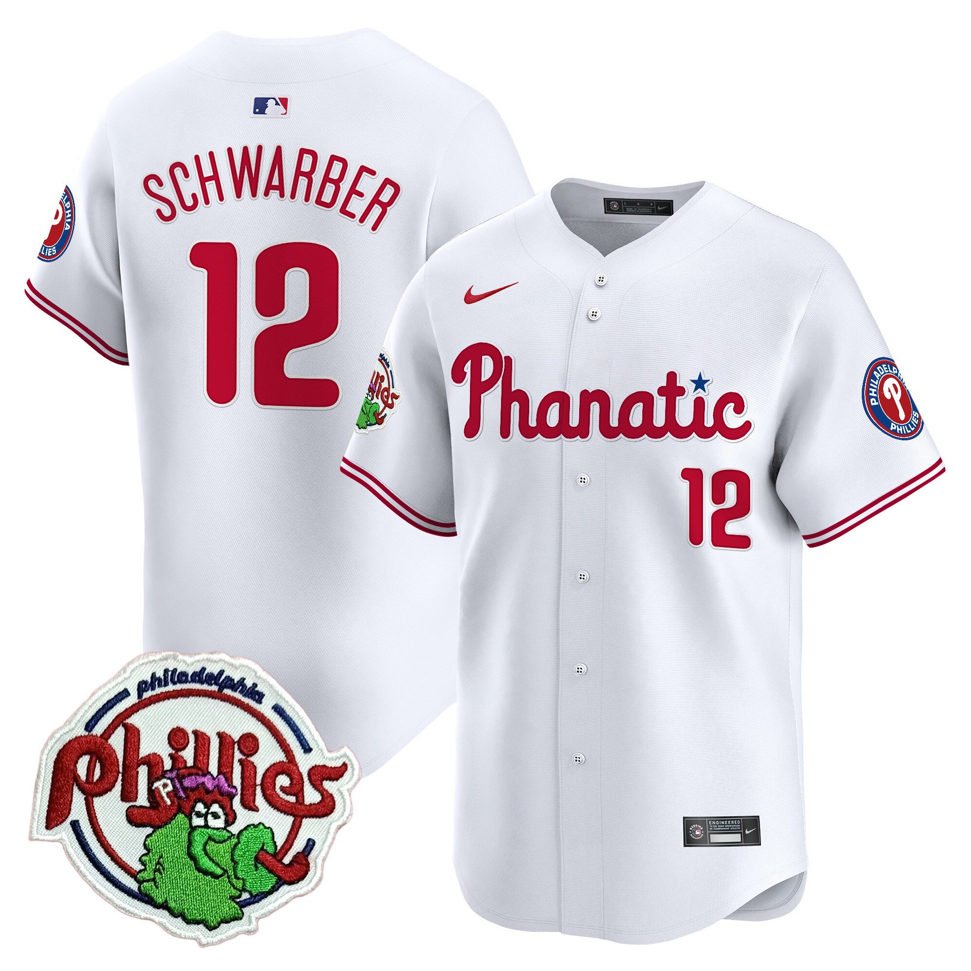 Youth's Phillies Phanatic Patch Vapor Premier Limited Jersey - All Stitched