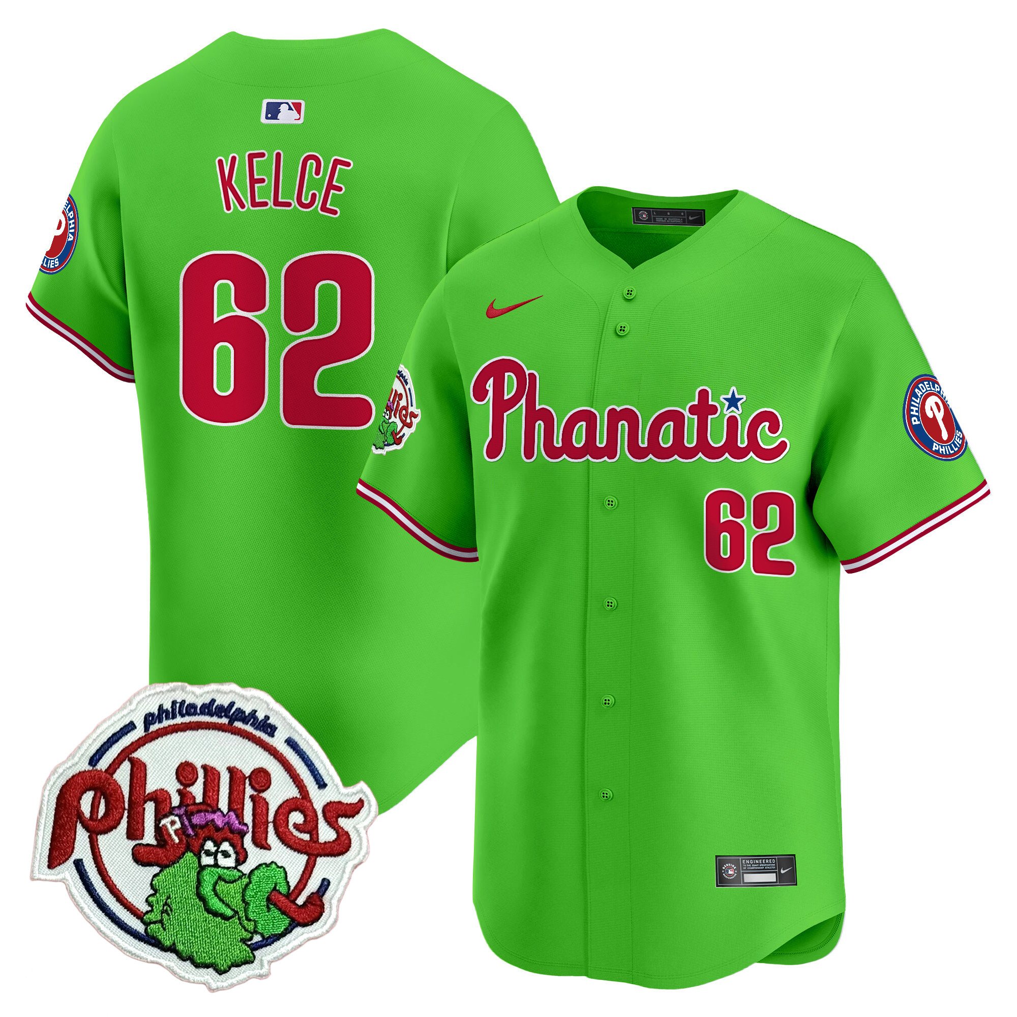 Youth's Phillies Phanatic Patch Vapor Premier Limited Jersey - All Stitched