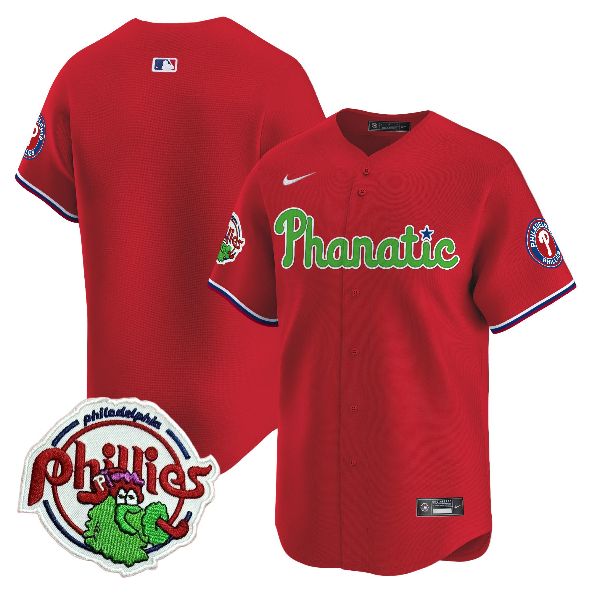Youth's Phillies Phanatic Patch Vapor Premier Limited Jersey - All Stitched