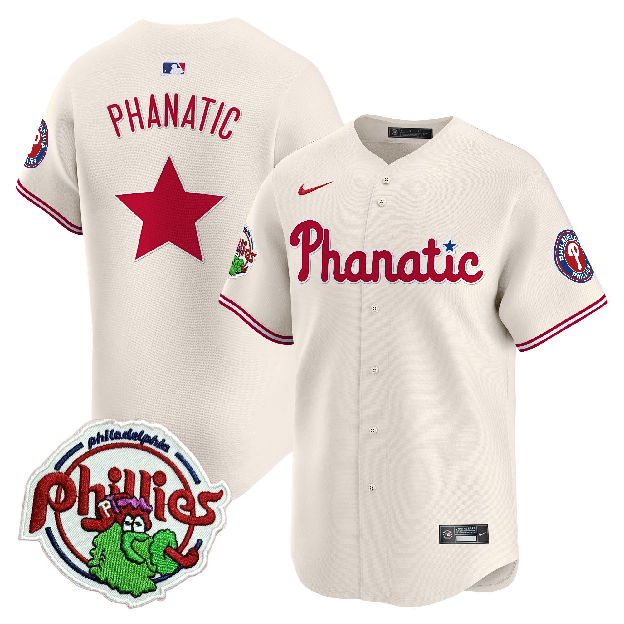 Youth's Phillies Phanatic Patch Vapor Premier Limited Jersey - All Stitched