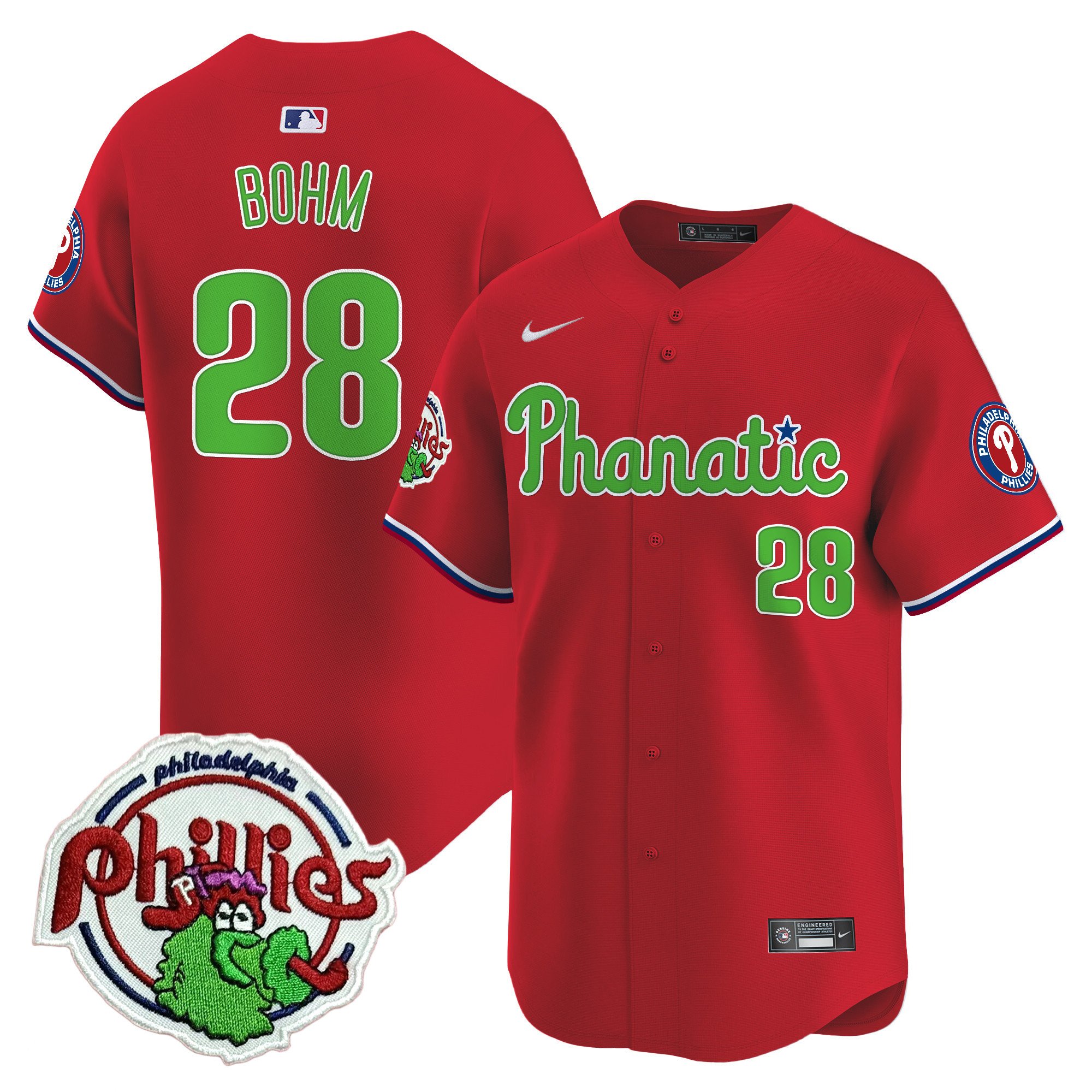 Youth's Phillies Phanatic Patch Vapor Premier Limited Jersey - All Stitched