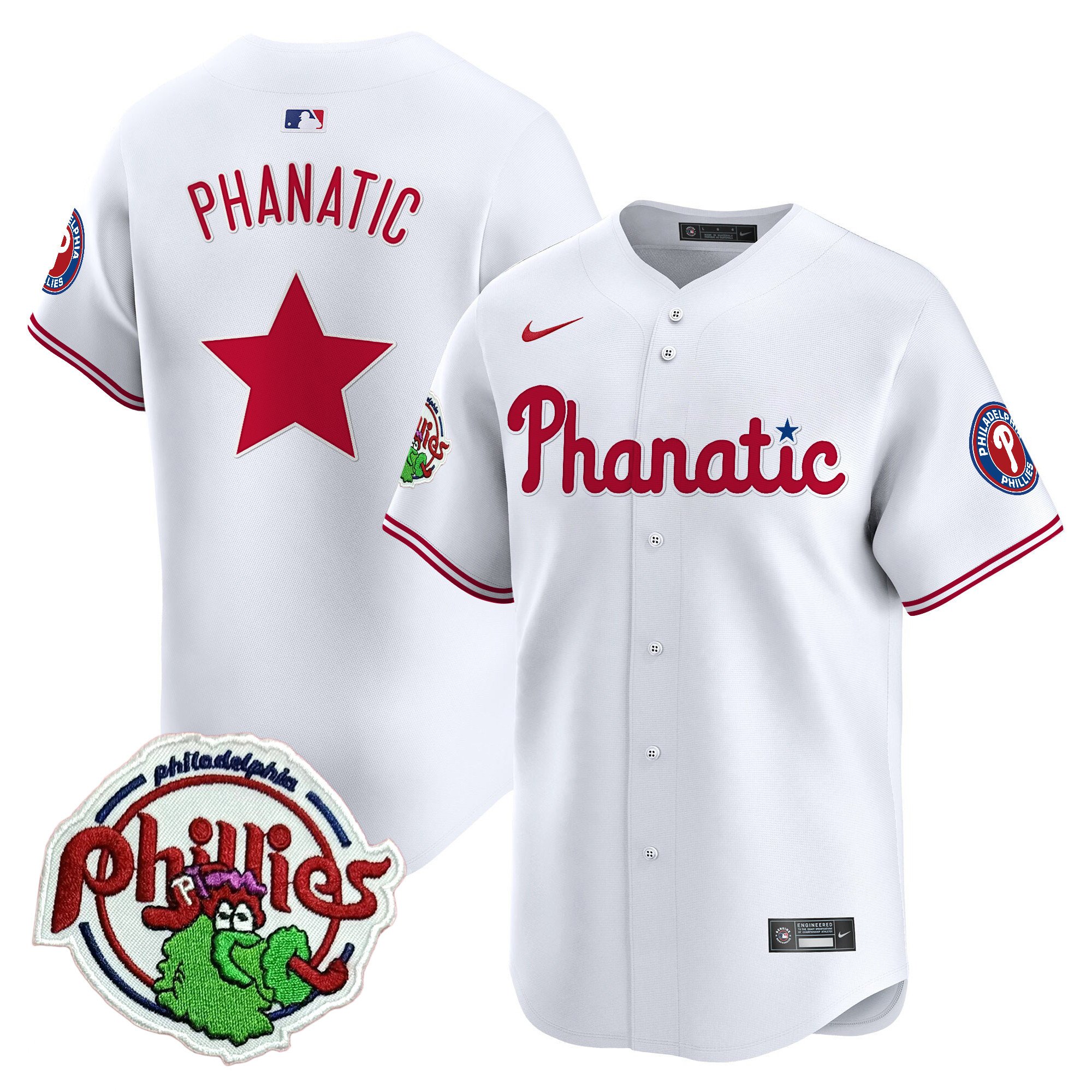 Youth's Phillies Phanatic Patch Vapor Premier Limited Jersey - All Stitched