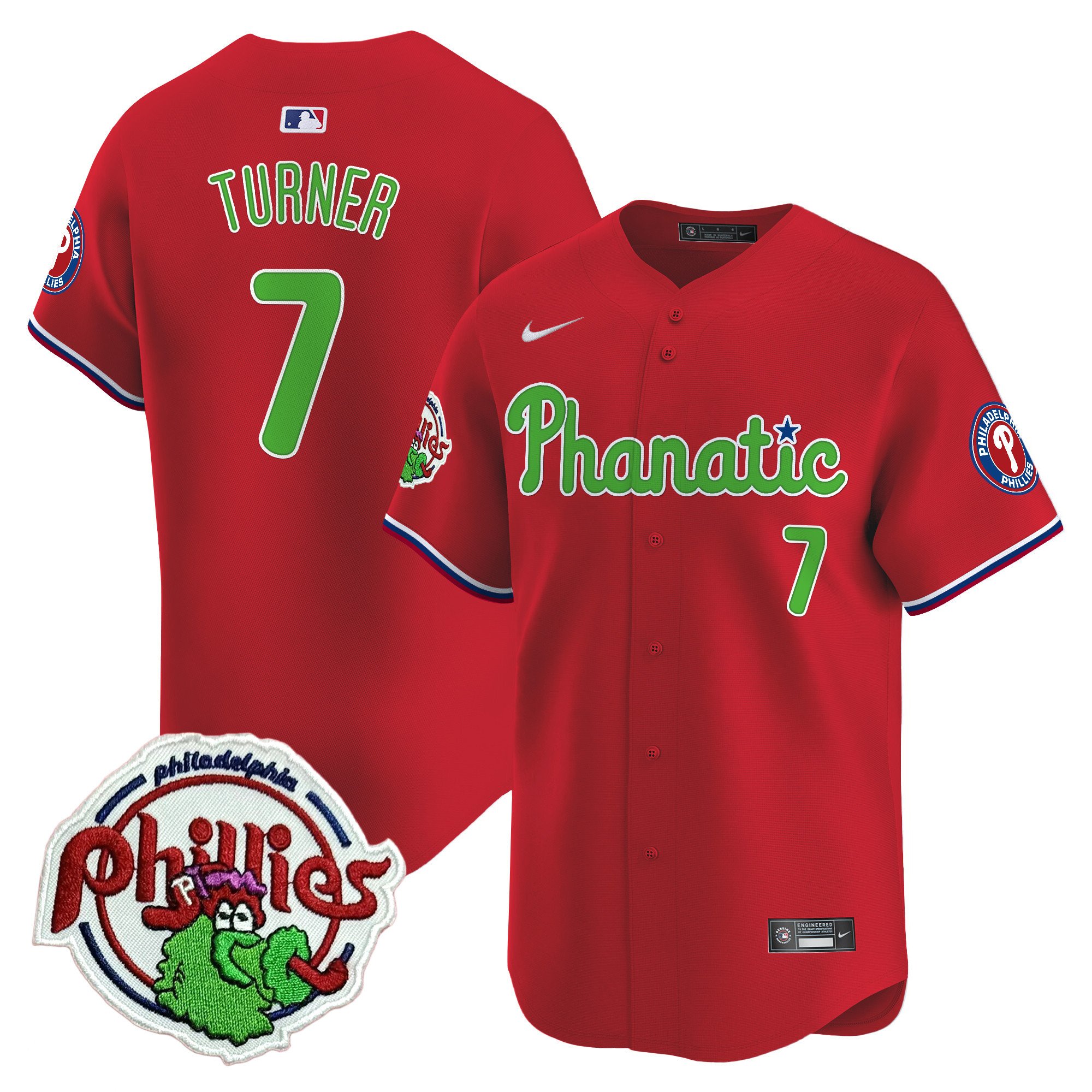 Youth's Phillies Phanatic Patch Vapor Premier Limited Jersey - All Stitched