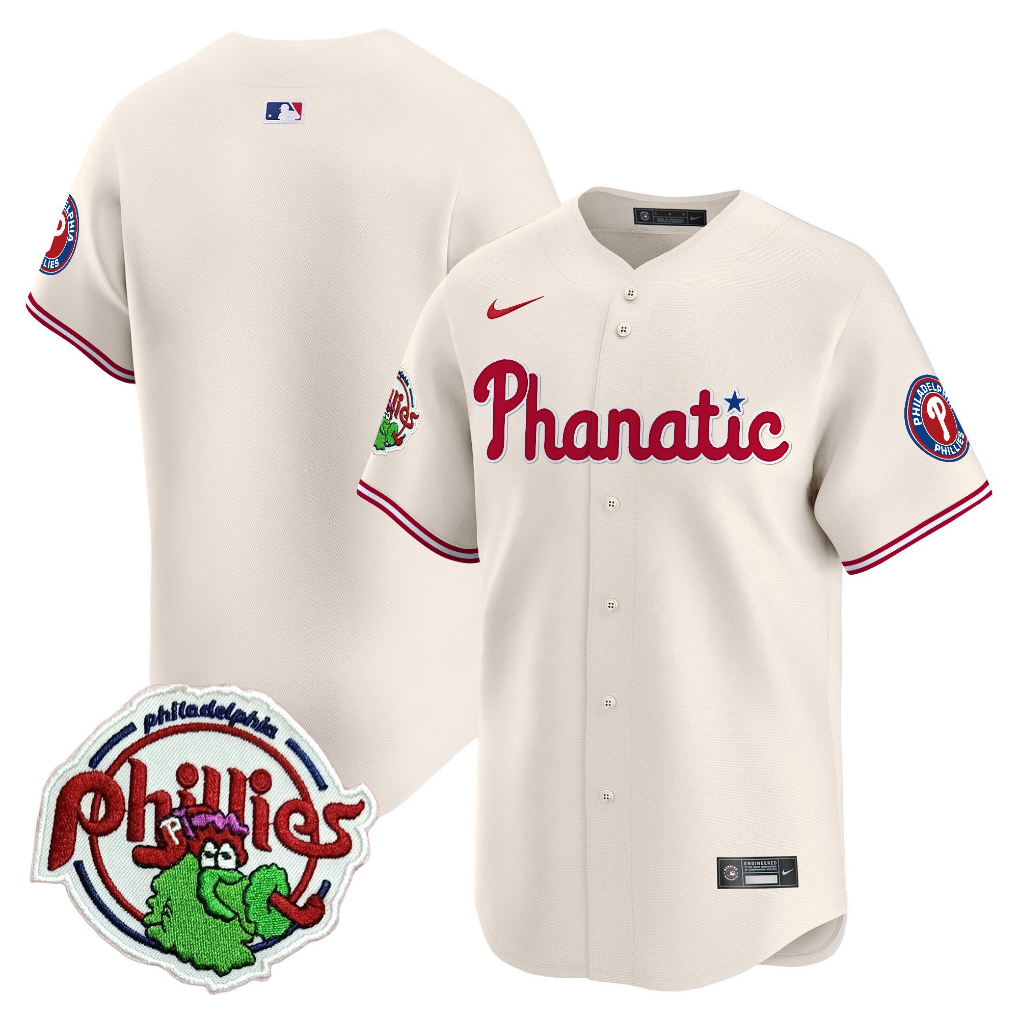 Youth's Phillies Phanatic Patch Vapor Premier Limited Jersey - All Stitched