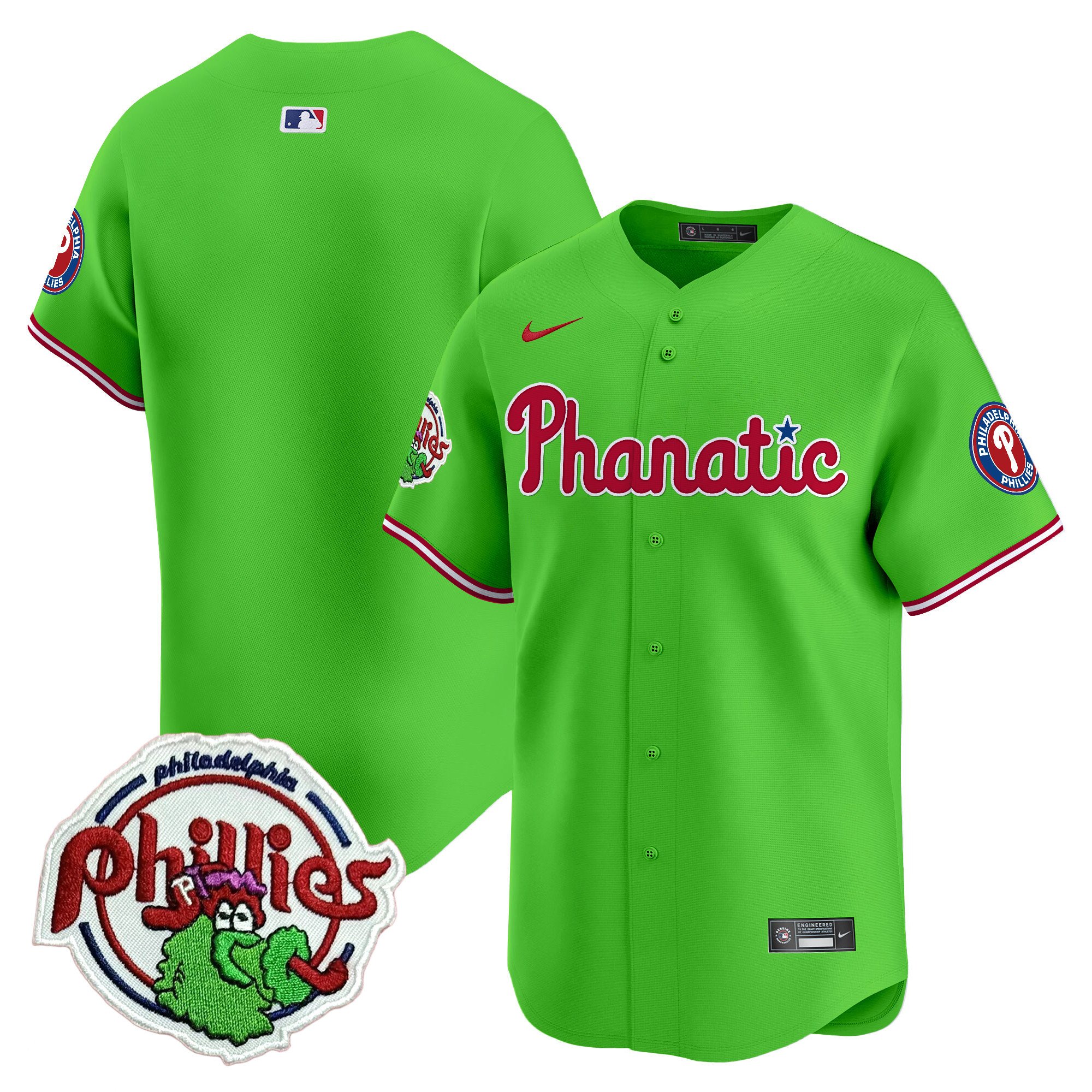 Youth's Phillies Phanatic Patch Vapor Premier Limited Jersey - All Stitched