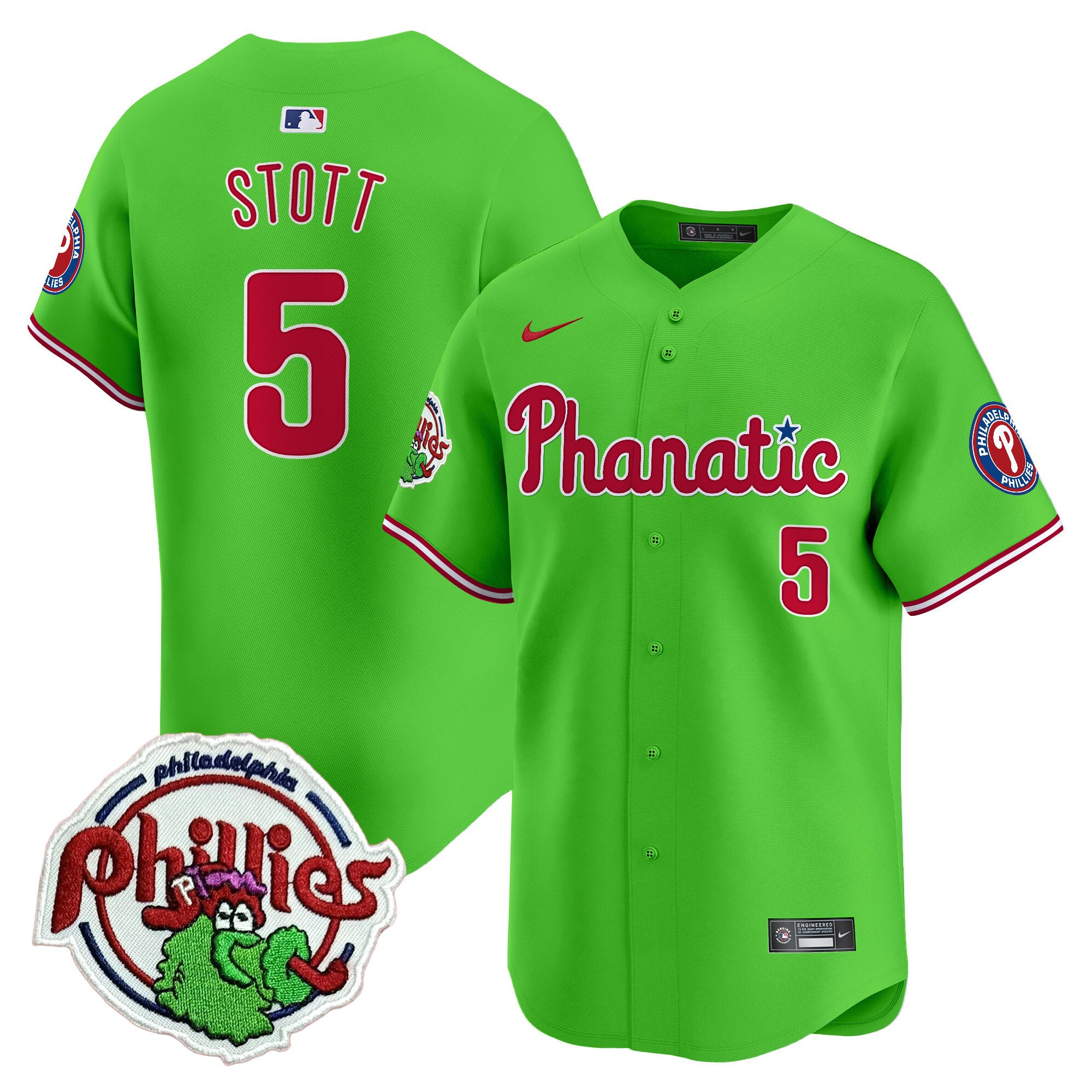 Youth's Phillies Phanatic Patch Vapor Premier Limited Jersey - All Stitched